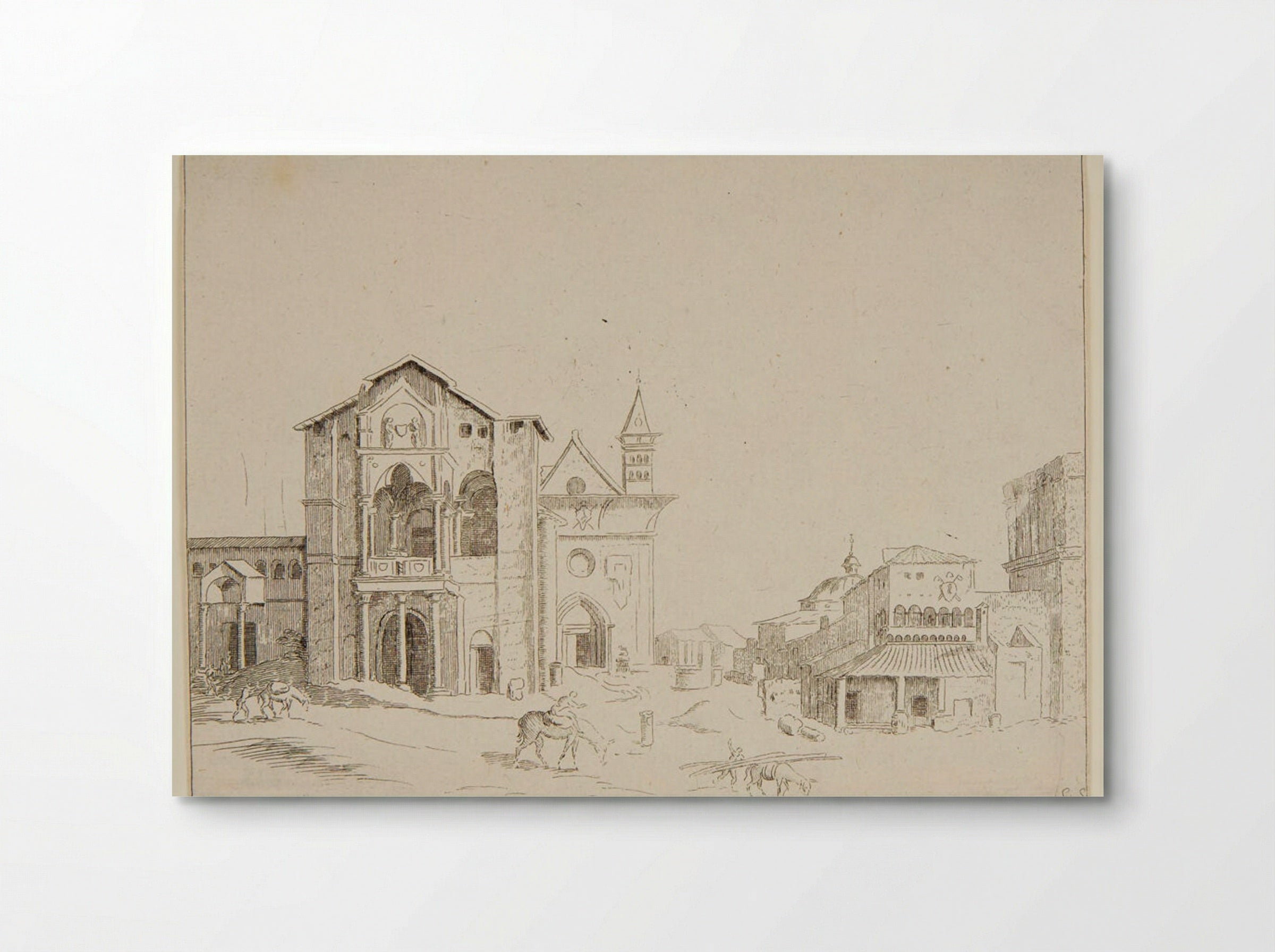 The Northern Facade of S. Giovanni in Laterano - Maarten van Heemskerck - Poster