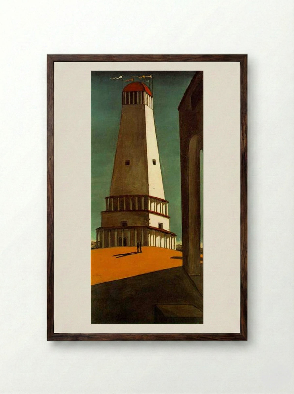 The Nostalgia of the Infinite - Giorgio de Chirico - Framed Print Dark Wood