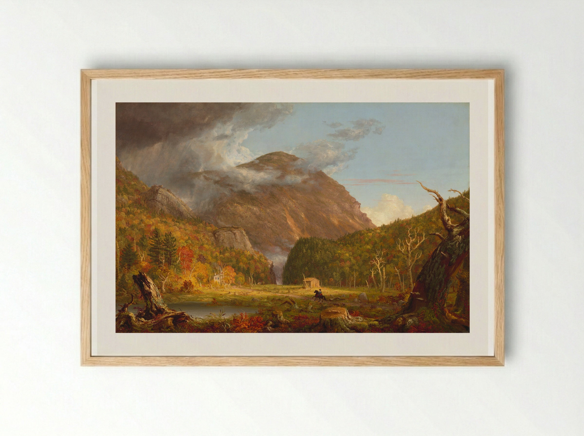 The Notch of the White Mountains (Crawford Notch) - Thomas Cole - Framed Print Wood