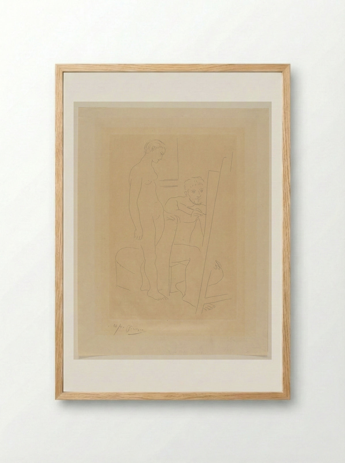 The Nude Model - Pablo Picasso - Framed Print Wood