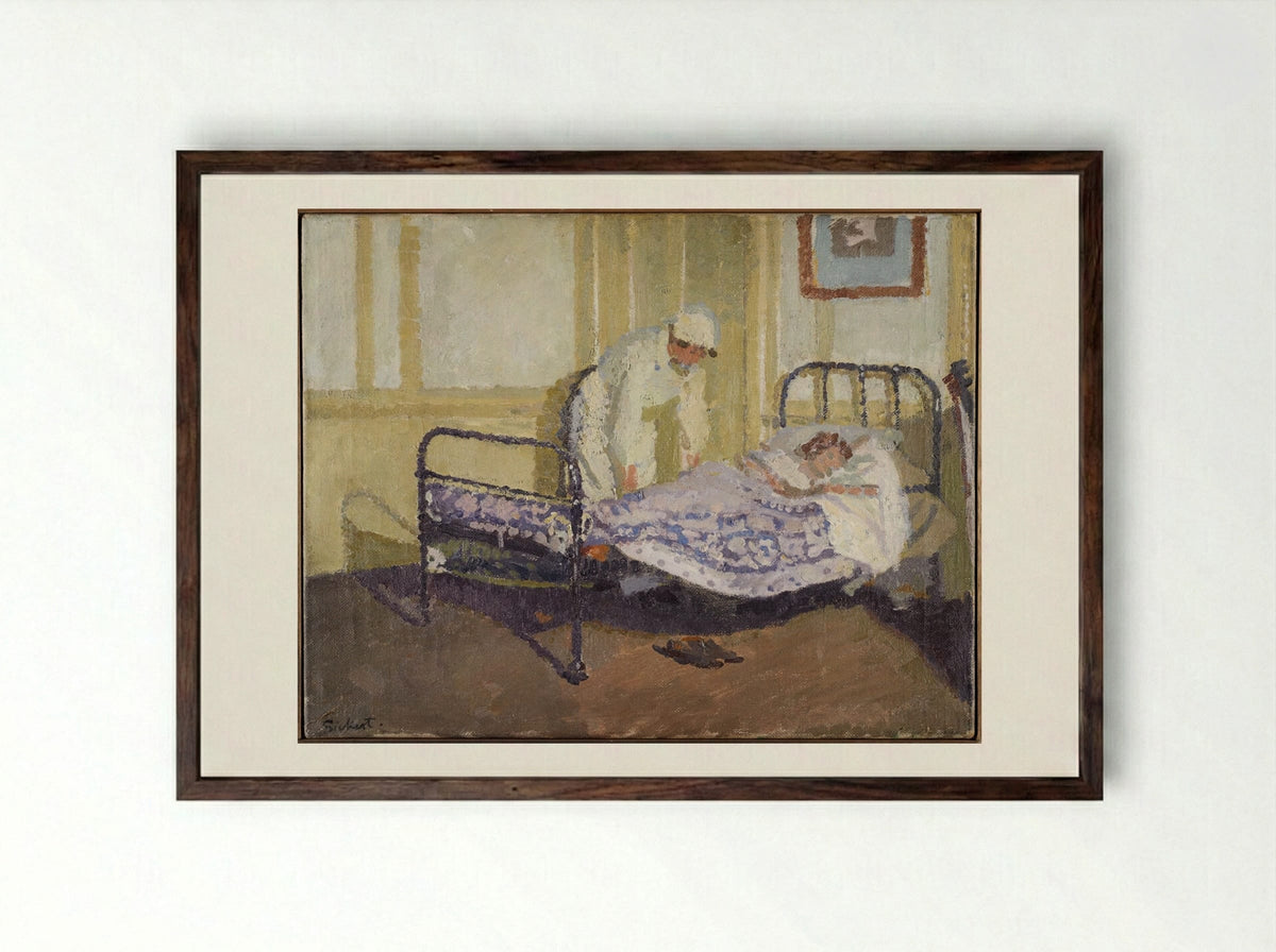 The Nurse - Walter Sickert - Framed Print Dark Wood