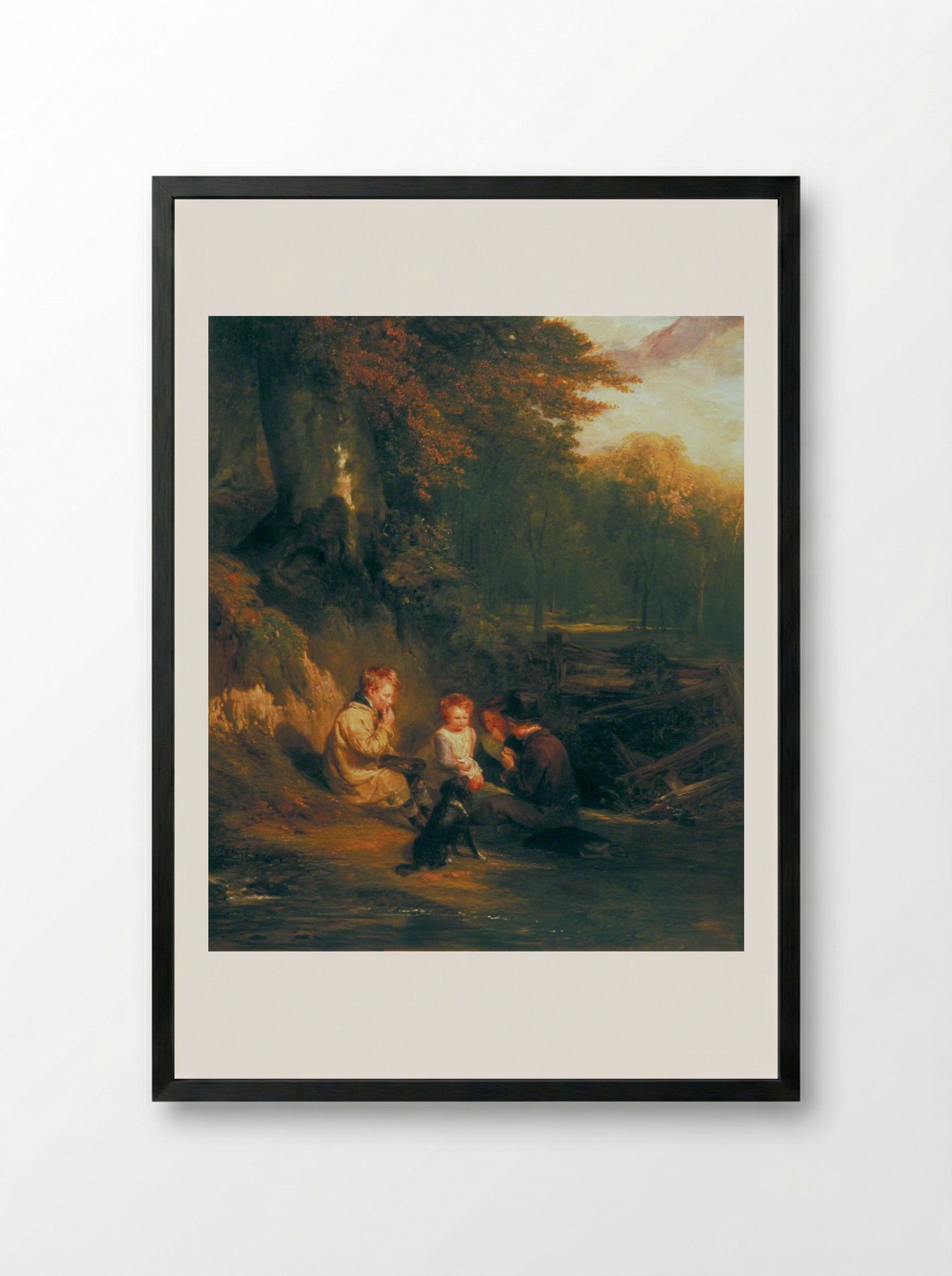 The Nutting Party - William Collins - Framed Print Black