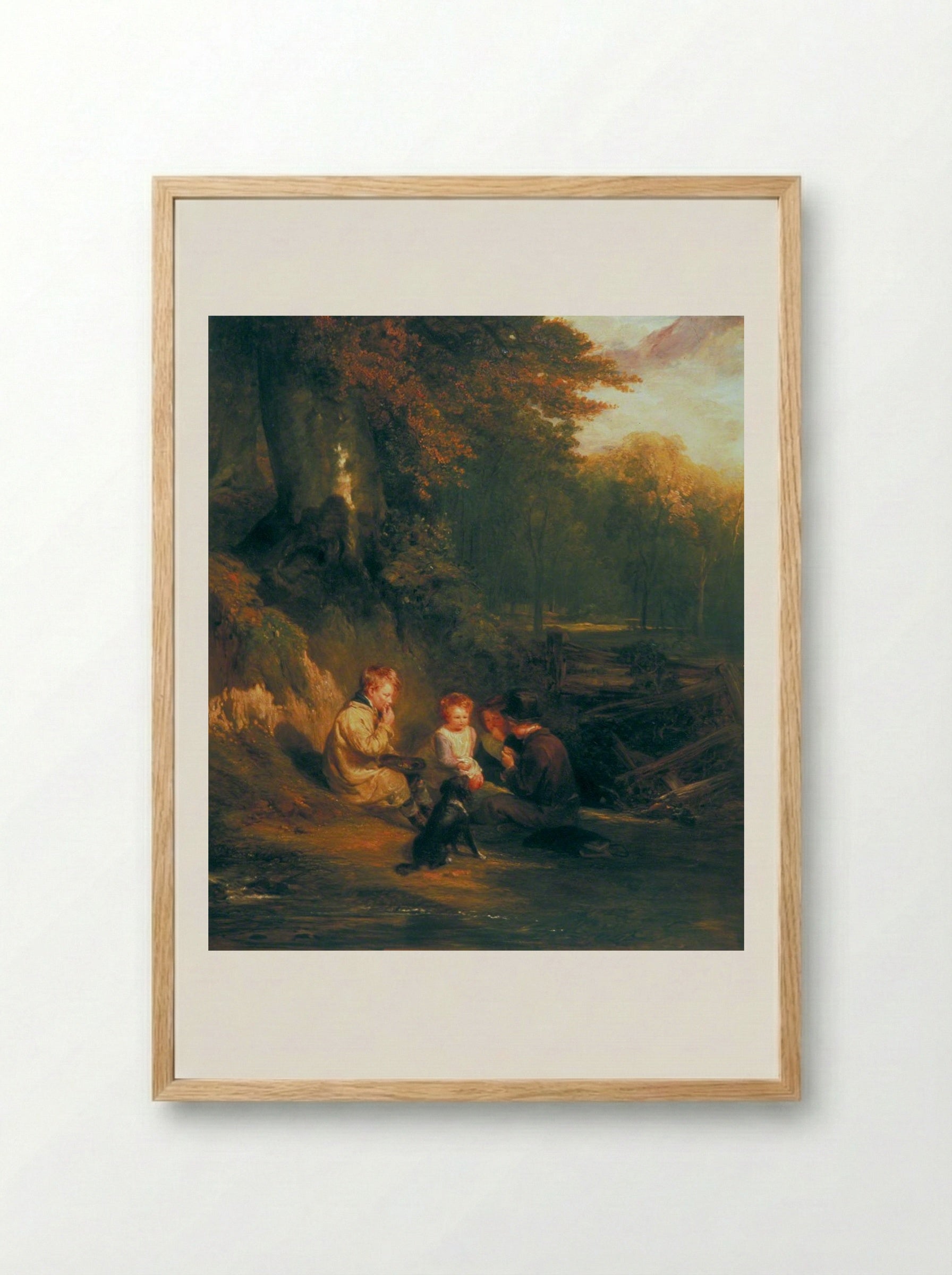 The Nutting Party - William Collins - Framed Print Wood