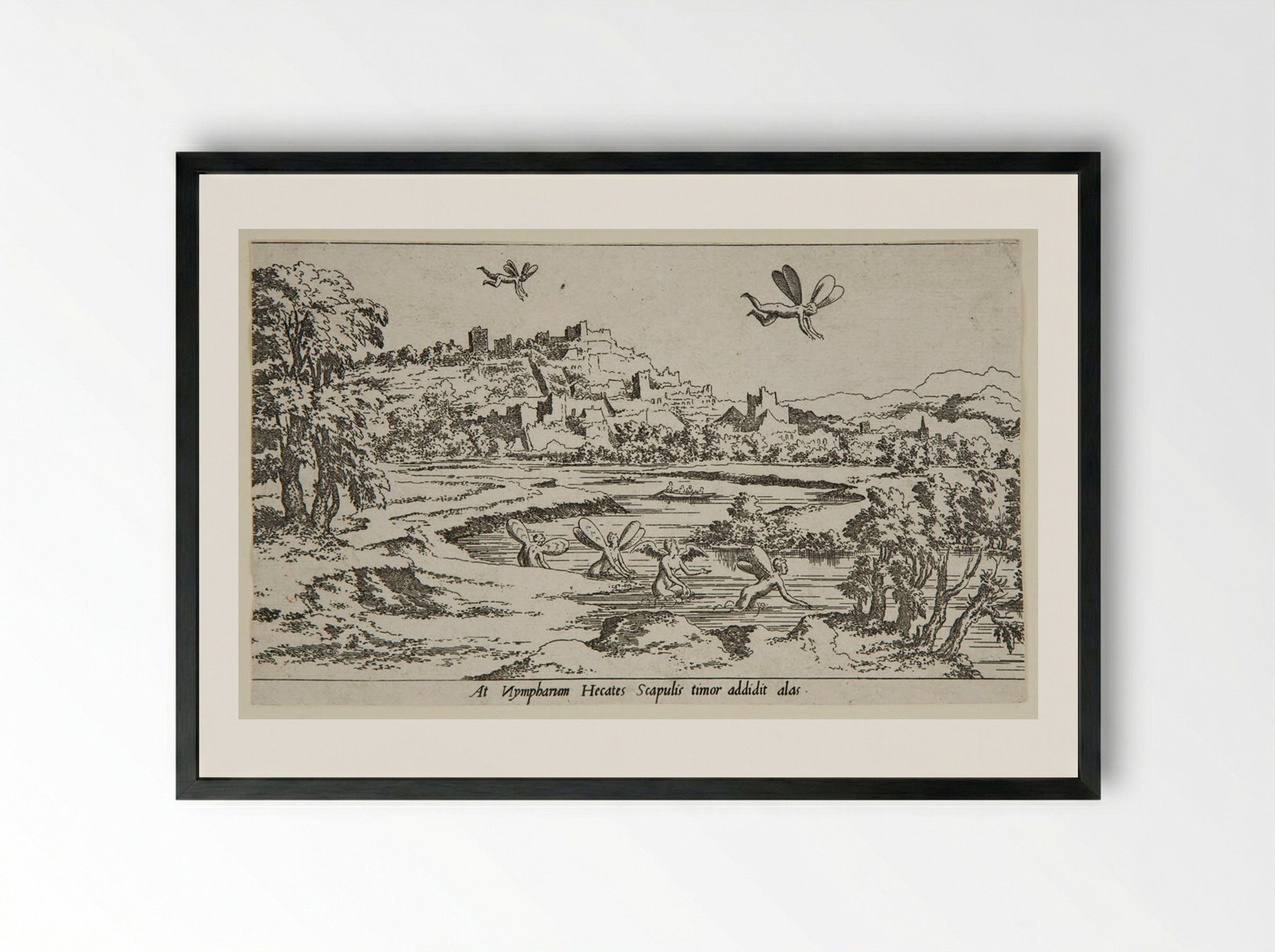The Nympharium - Léon Davent - Framed Print Black