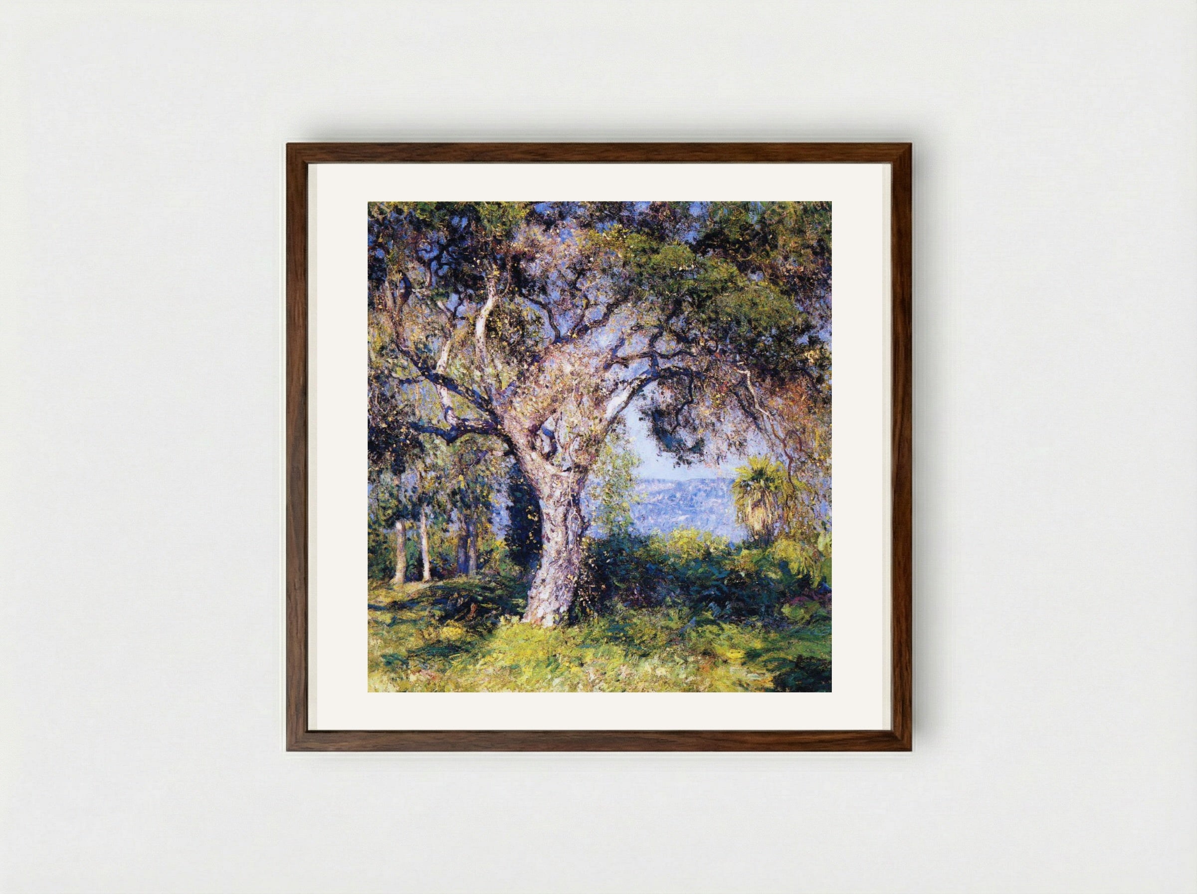 The Oak - Guy Rose - Framed Print Dark Wood