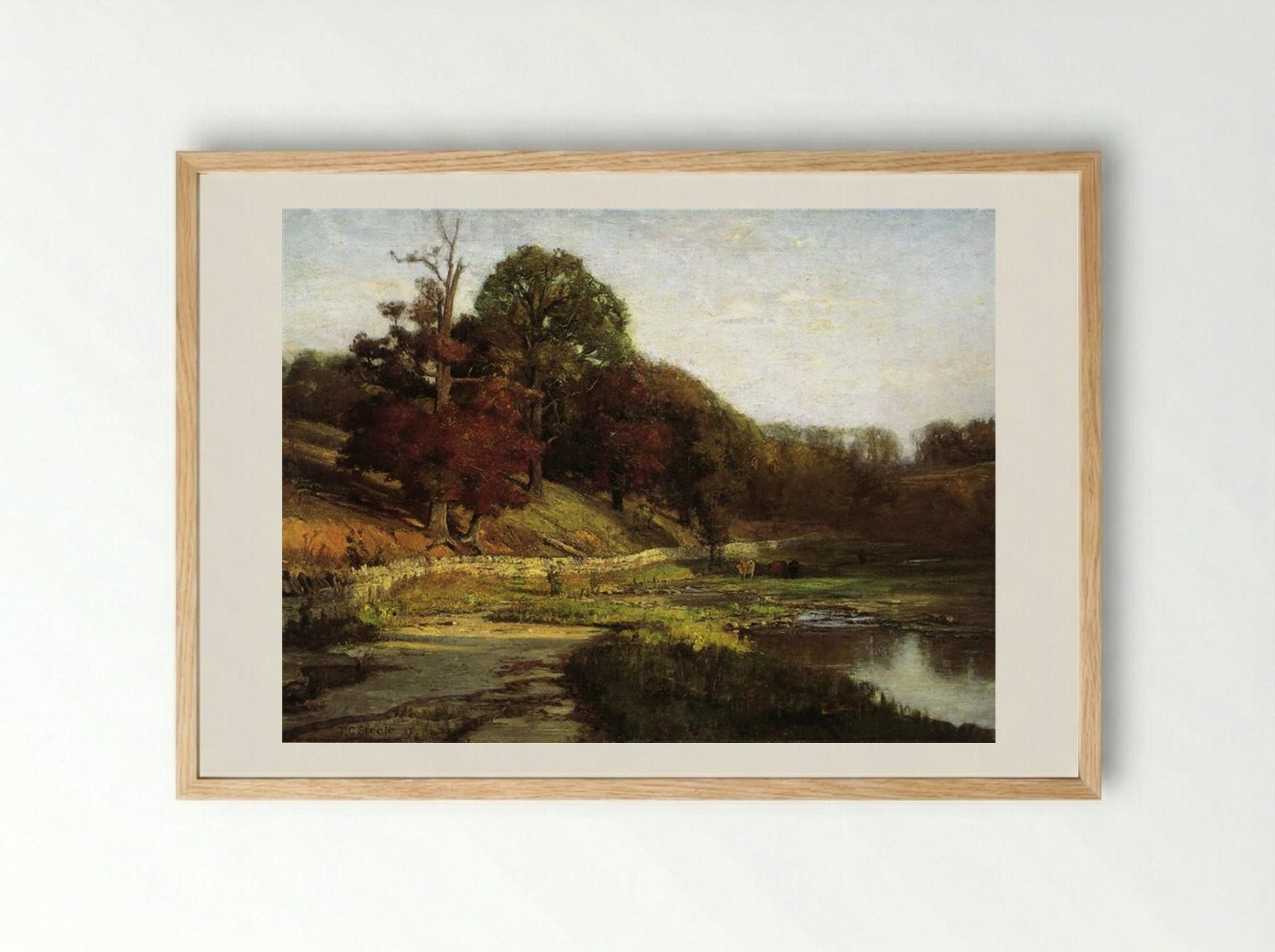 The Oaks of Vernon - T. C. Steele - Framed Print Wood