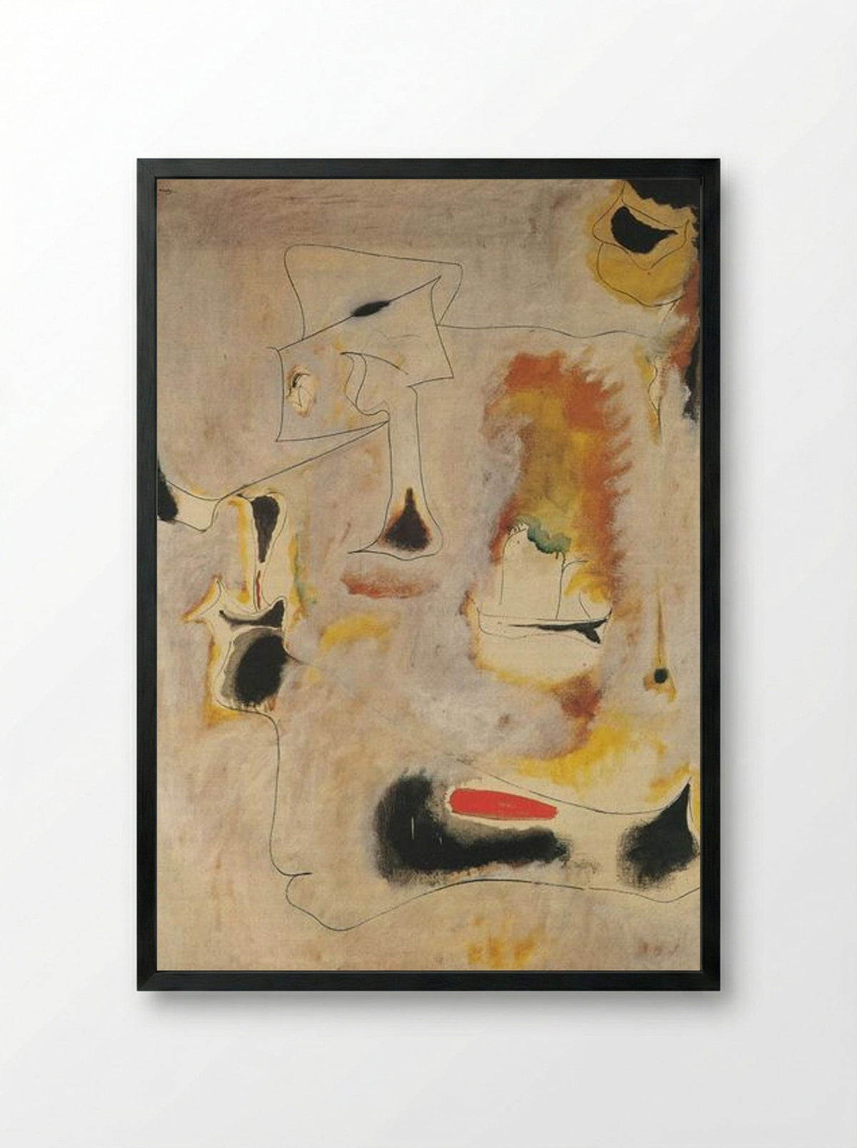 The Observer - Arshile Gorky - Framed Print Black