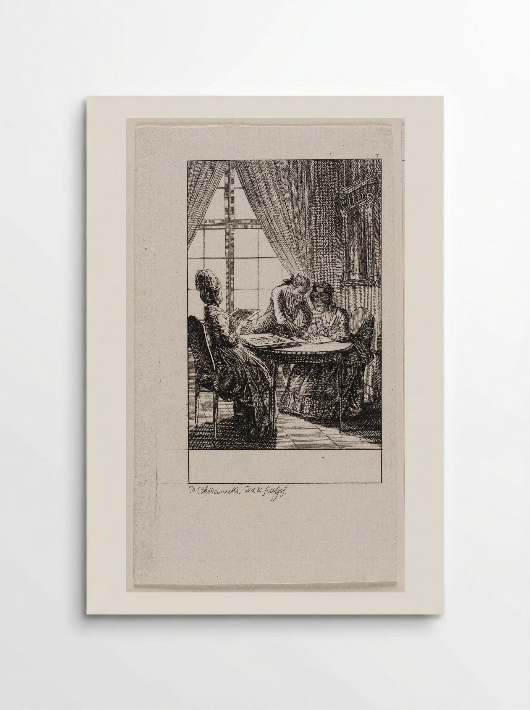 The Occupations of Women: Drawing - Daniel Nikolaus Chodowiecki - Poster