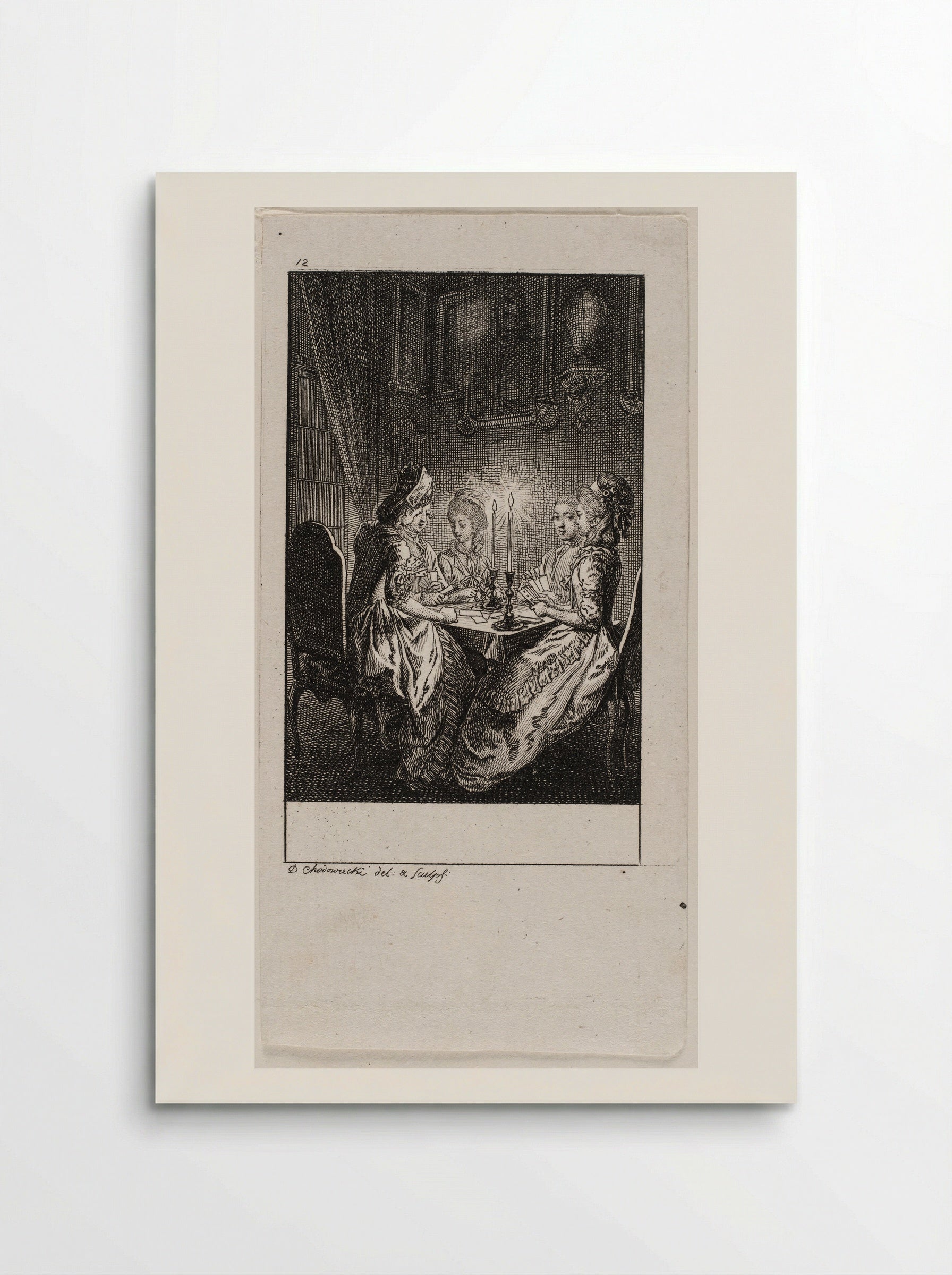 The Occupations of Women: Playing Games - Daniel Nikolaus Chodowiecki - Poster