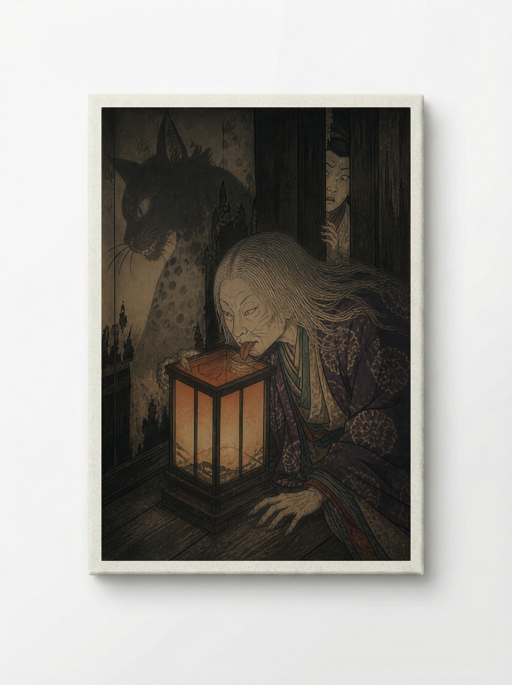 The Okazaki Cat Demon: The Lantern-Eater - Canvas