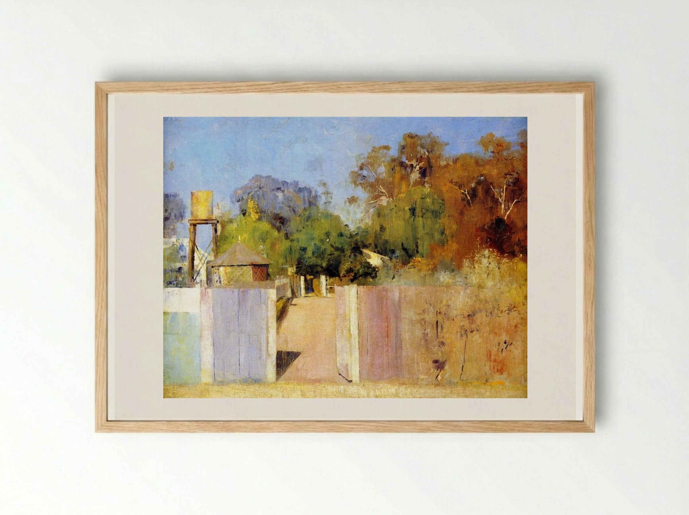The Old Barracks at Collendina - Tom Roberts - Framed Print Wood