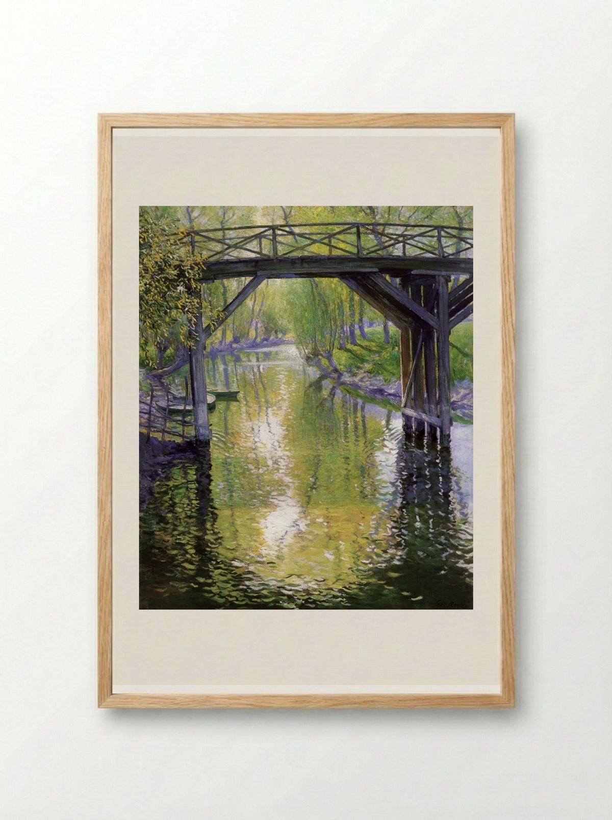 The Old Bridge, France - Guy Rose - Framed Print Wood