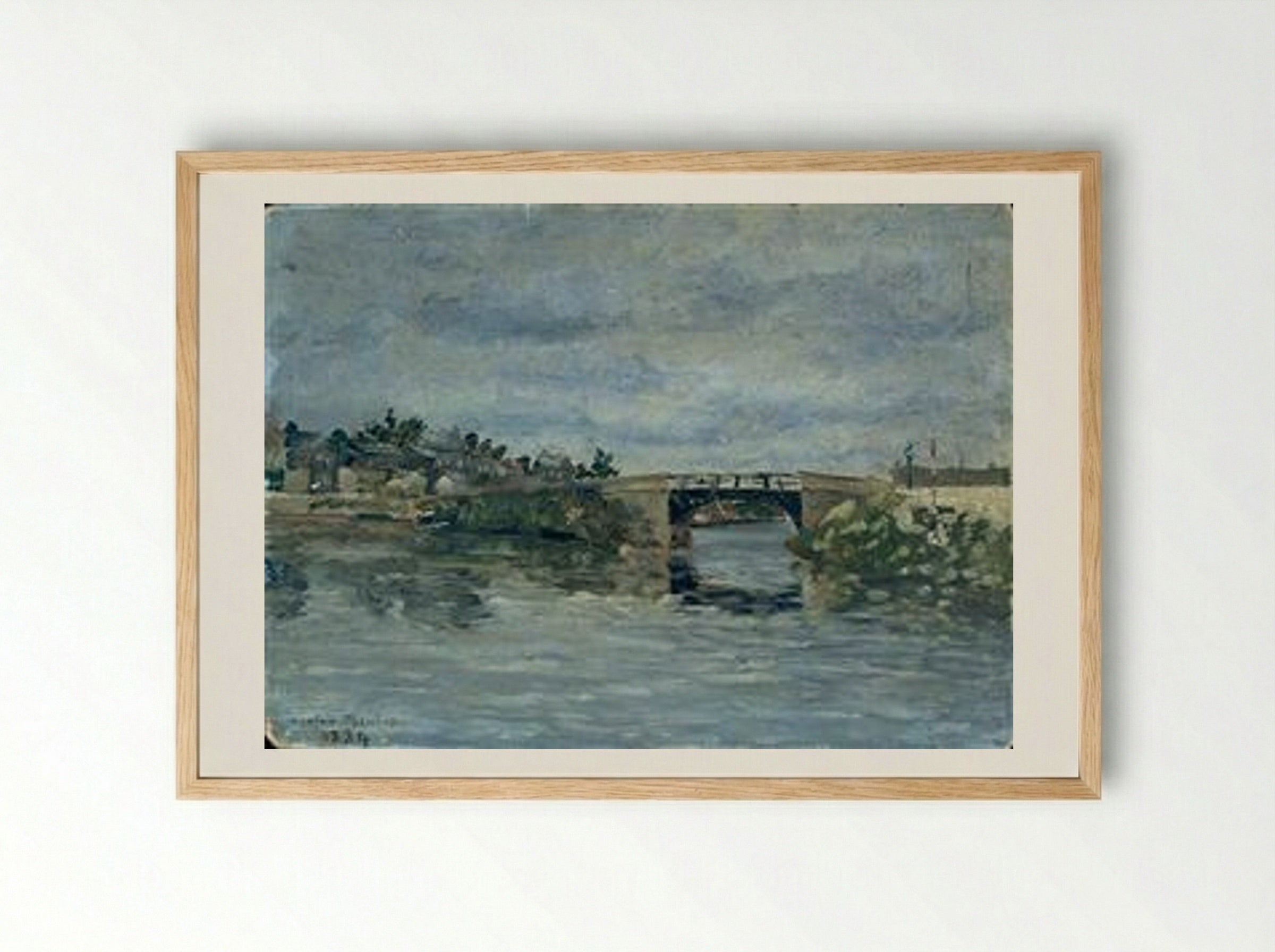 The Old Bridge in Barbin - Maxime Maufra - Framed Print Wood