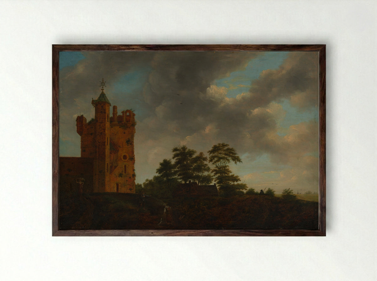 The Old Castle - Emanuel Murant - Framed Print Dark Wood
