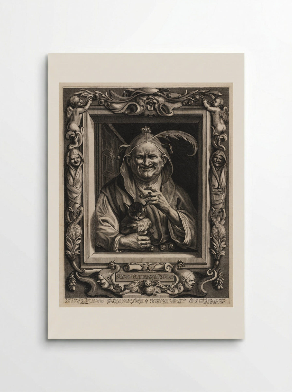 The Old Fool and His Cat - Alexander Voet - Poster
