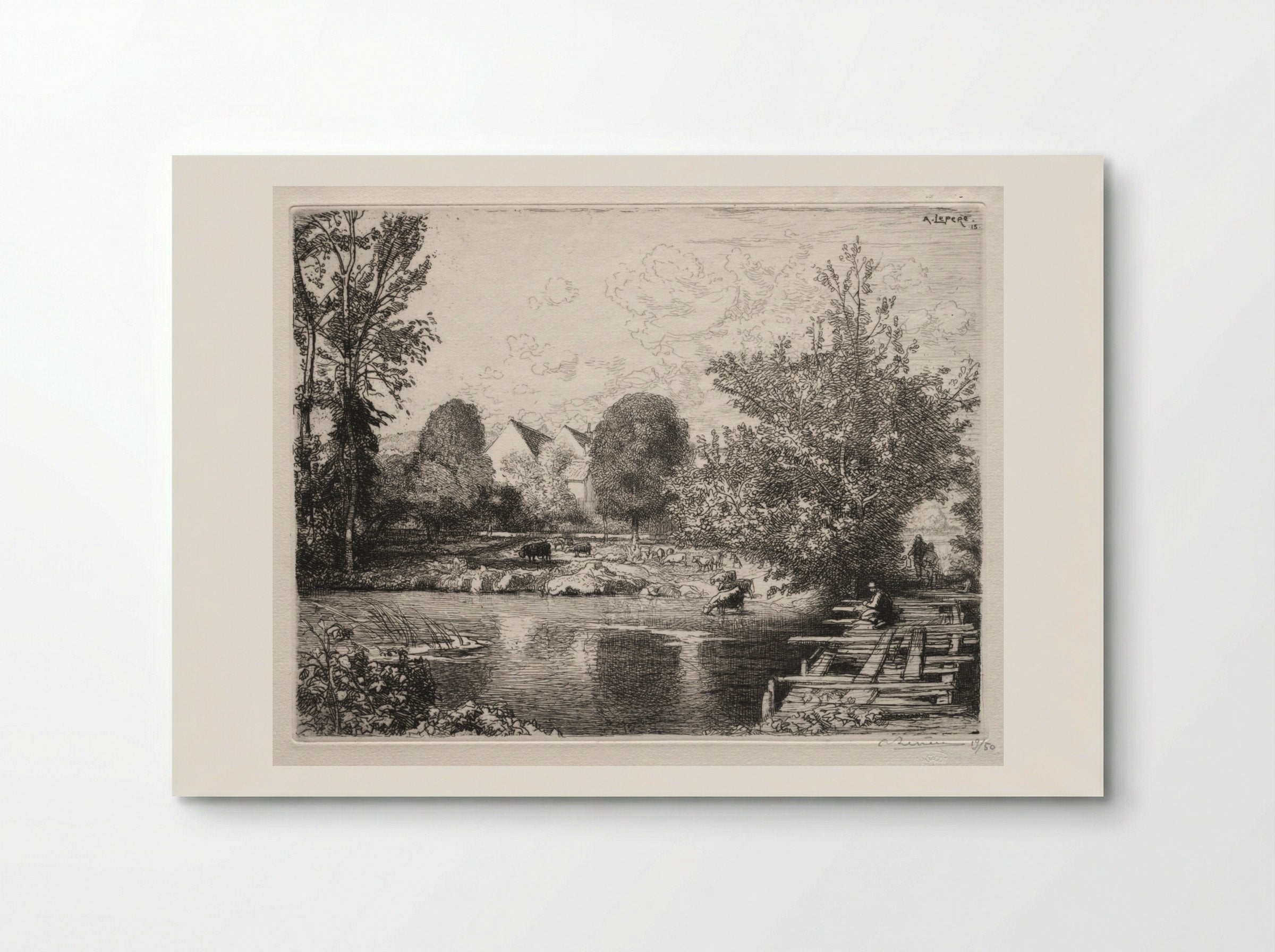 The Old Footbridge - Auguste Louis Lepère - Poster