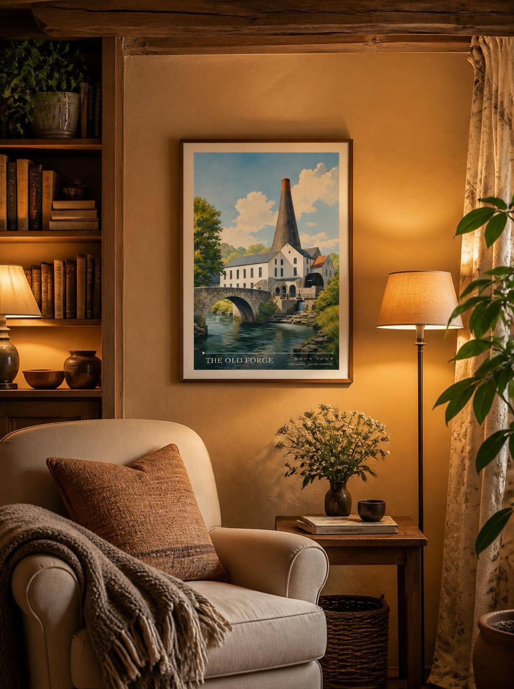 The Old Forge Lancashire United Kingdom Travel Poster - Lifestyle