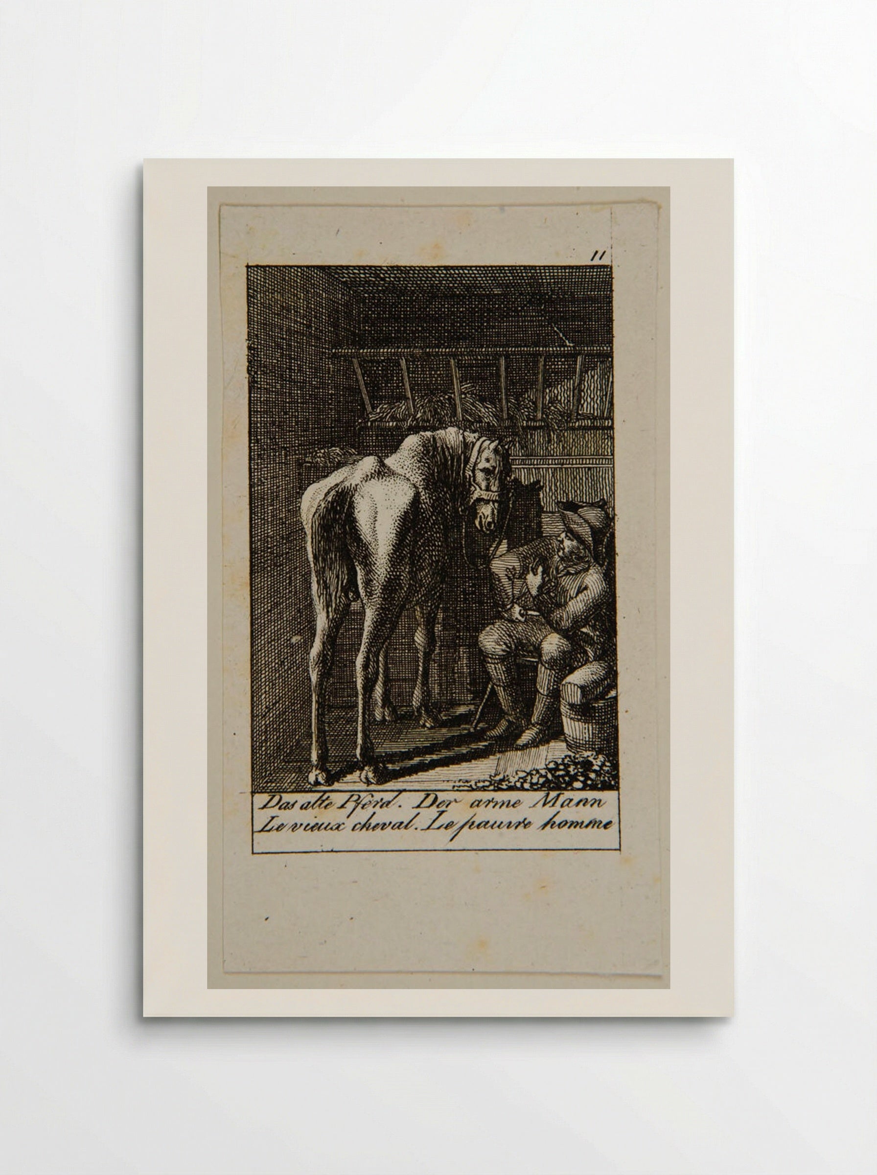 The Old Horse, the Poor Man - Daniel Nikolaus Chodowiecki - Poster