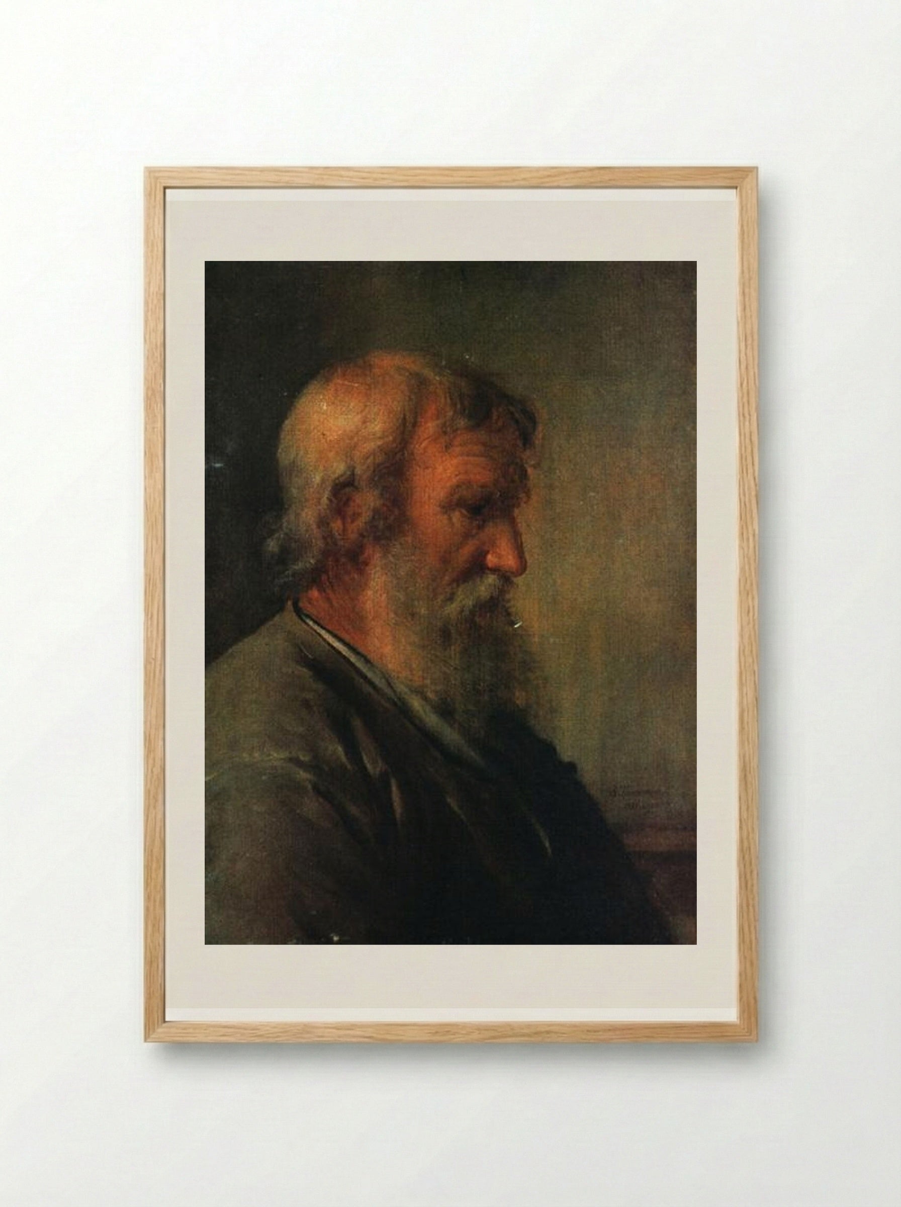 The Old Man Farmer - Vasily Tropinin - Framed Print Wood