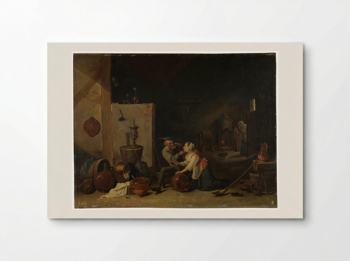 The Old Man and the Maid - David Teniers the Younger - Poster