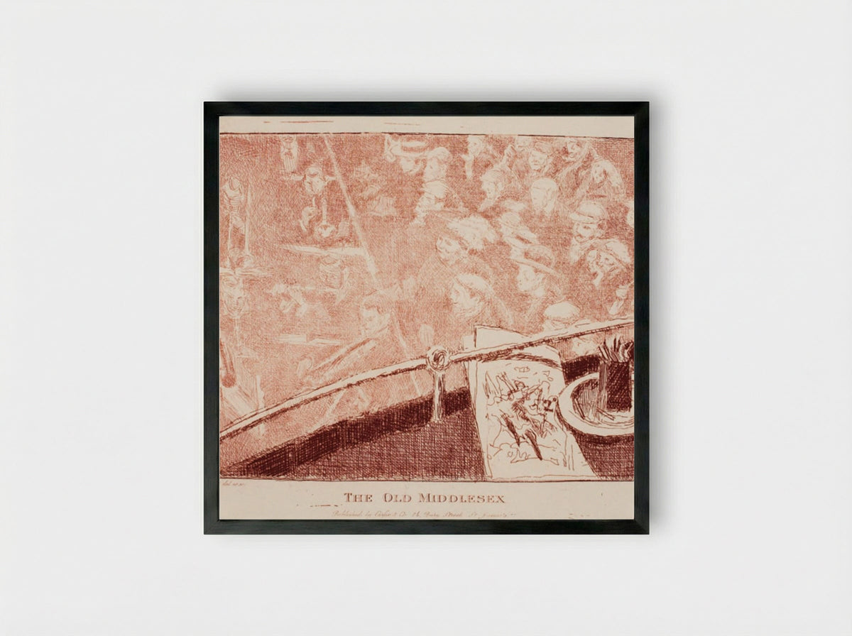 The Old Middlesex - Walter Sickert - Framed Print Black