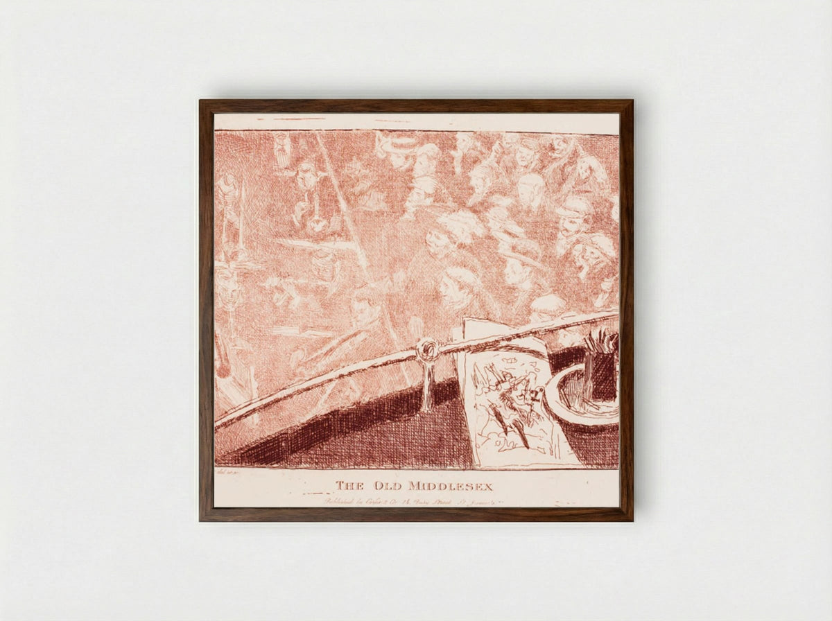The Old Middlesex - Walter Sickert - Framed Print Dark Wood