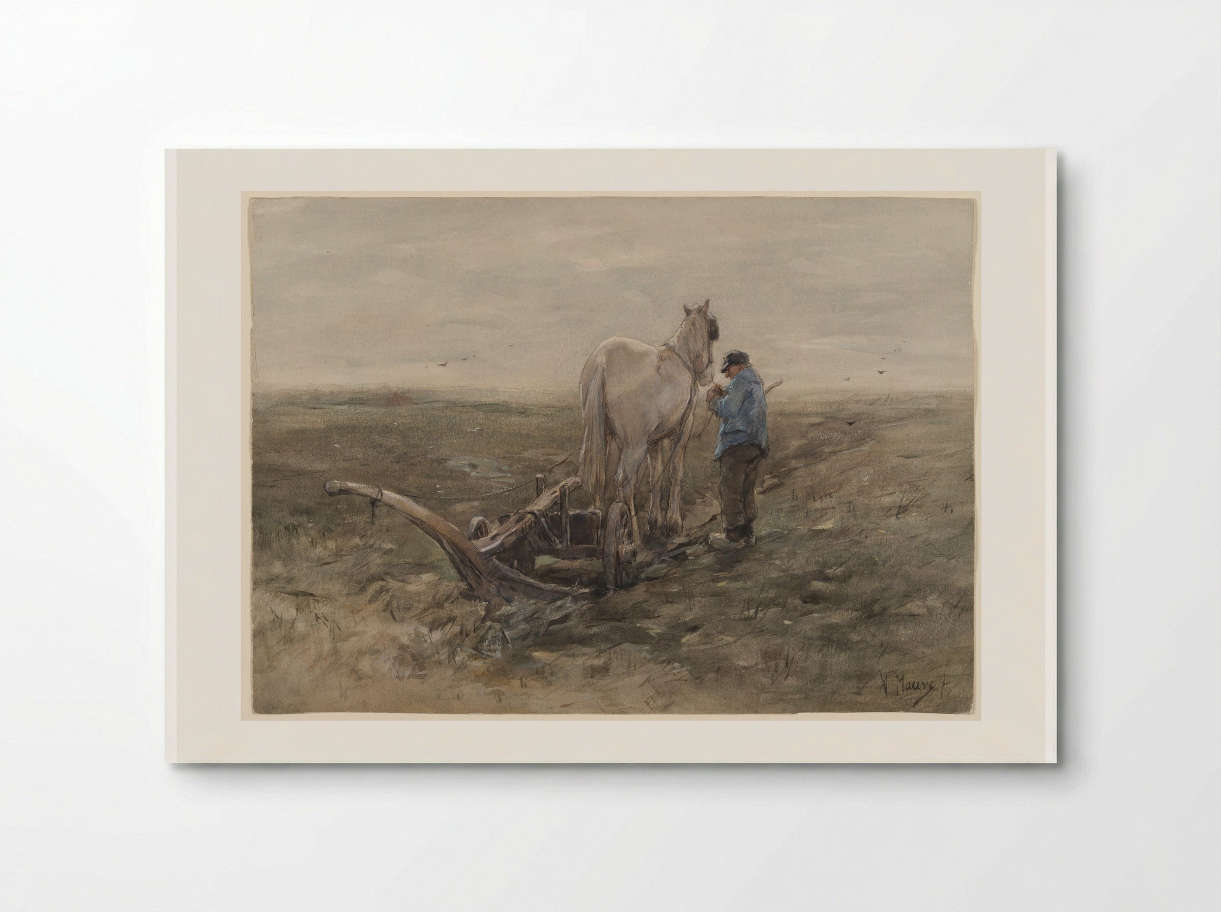 The Old Ploughman - Anton Mauve - Poster