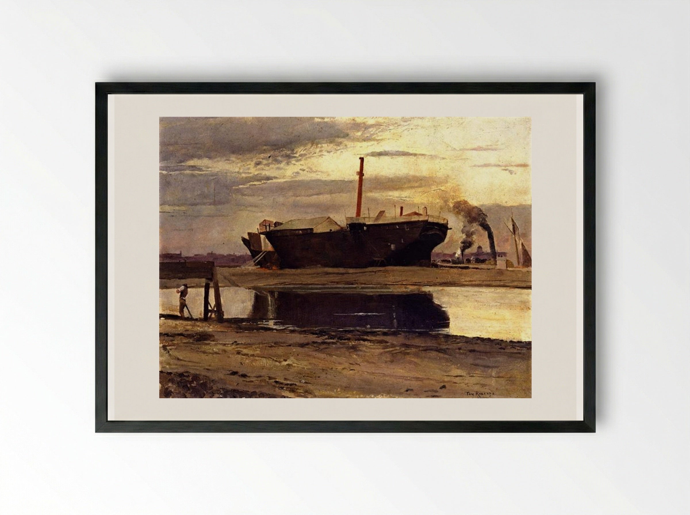 The Old Sacramento - Tom Roberts - Framed Print Black