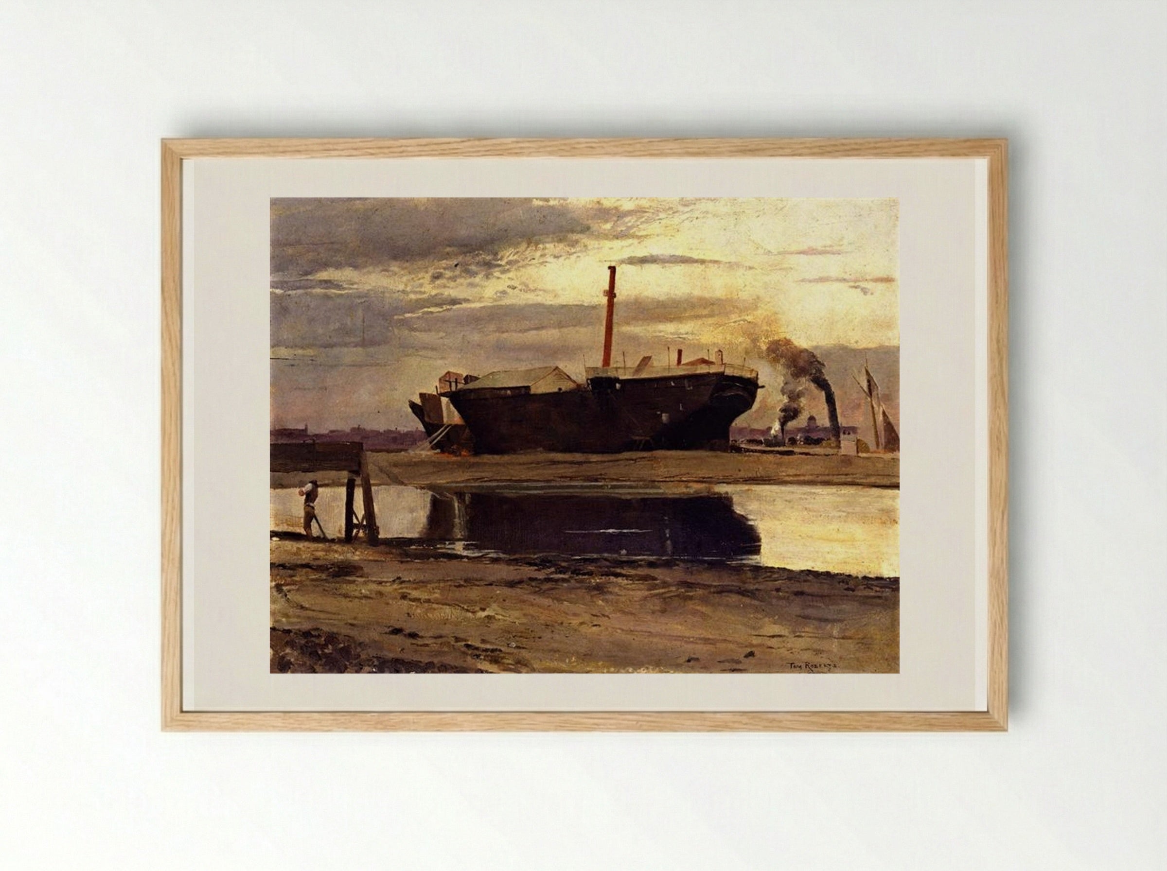 The Old Sacramento - Tom Roberts - Framed Print Wood