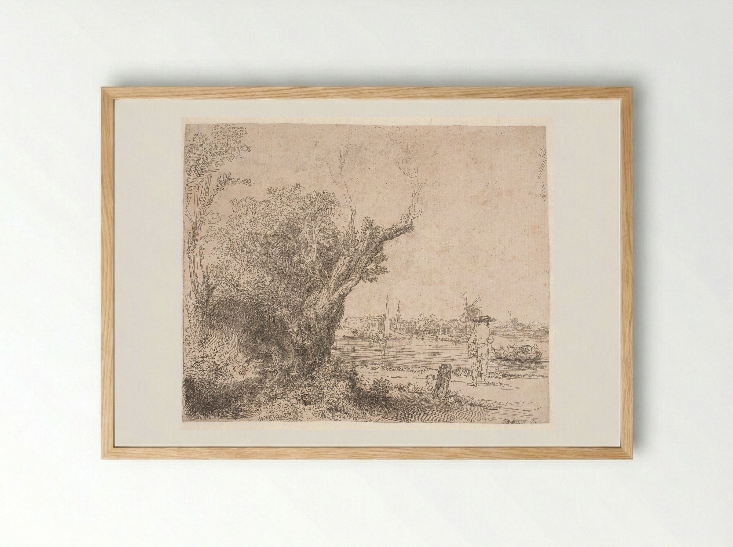 The Omval - Rembrandt Harmensz. van Rijn - Framed Print Wood