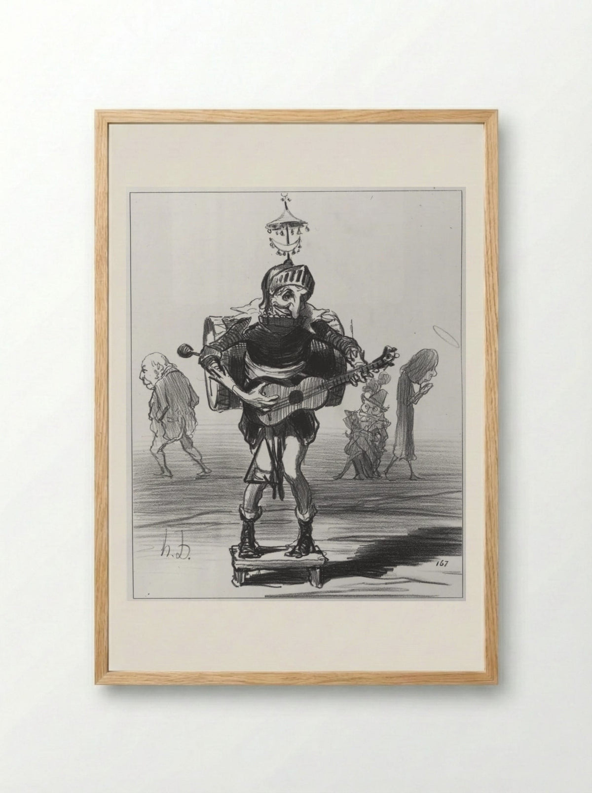 The One-Man Political Band - Honoré-Victorin Daumier - Framed Print Wood