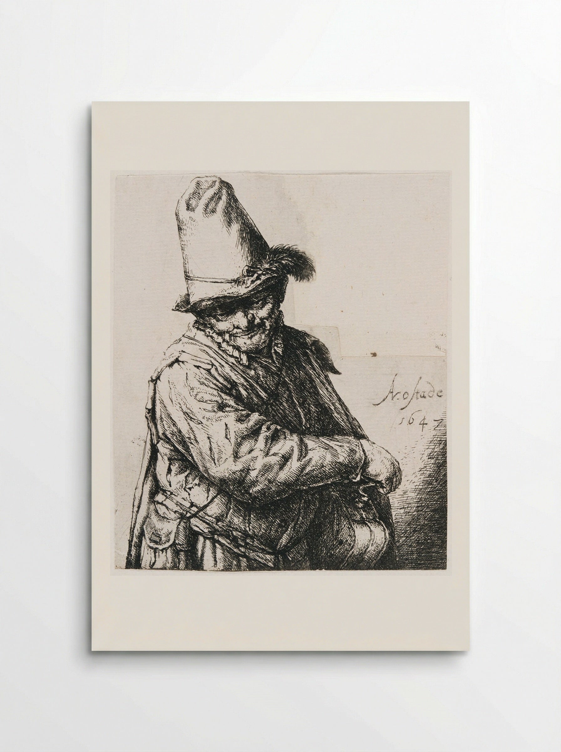 The Organ-Grinder - Adriaen van Ostade - Poster