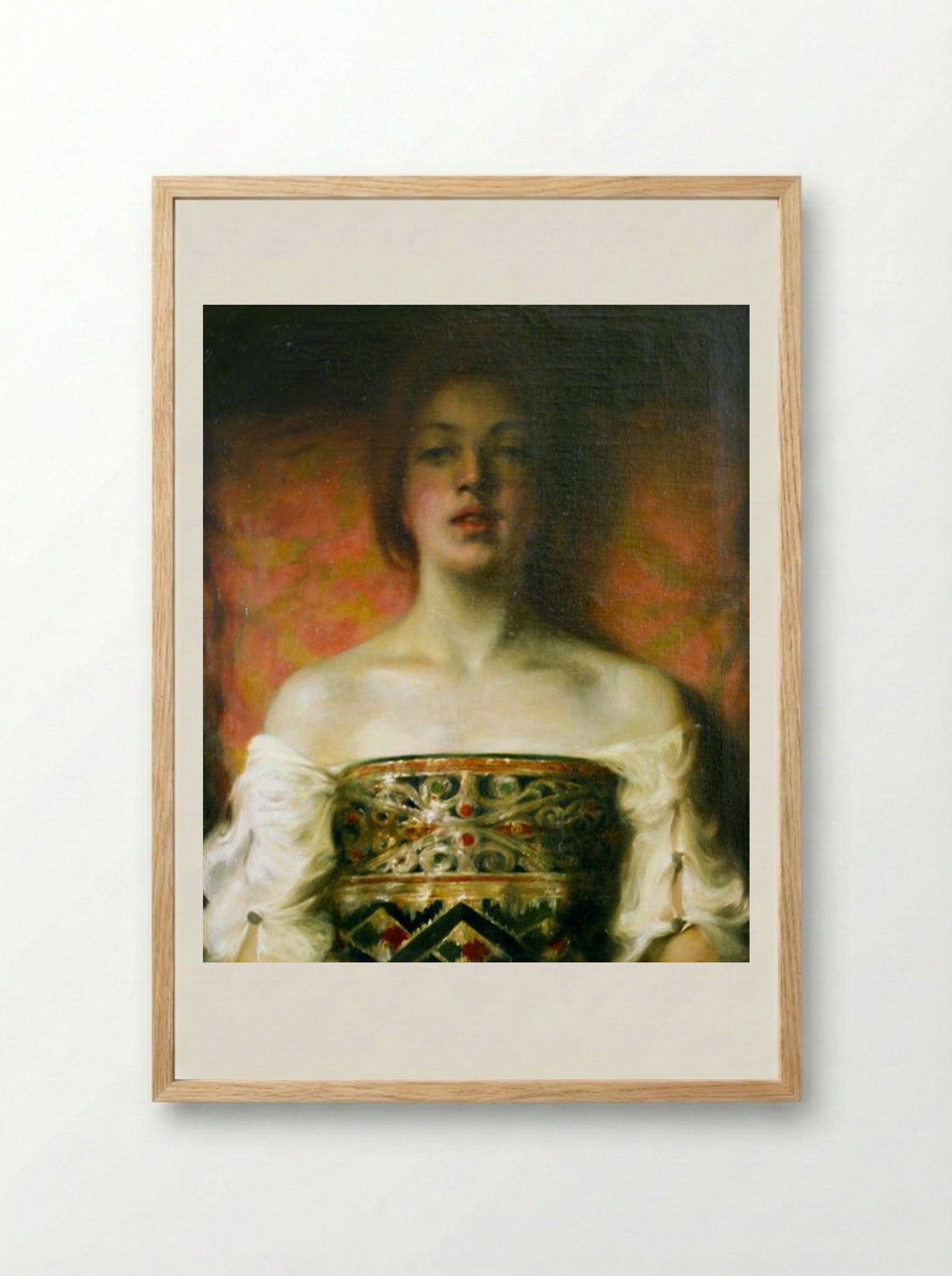The Oriental Woman - Kimon Loghi - Framed Print Wood
