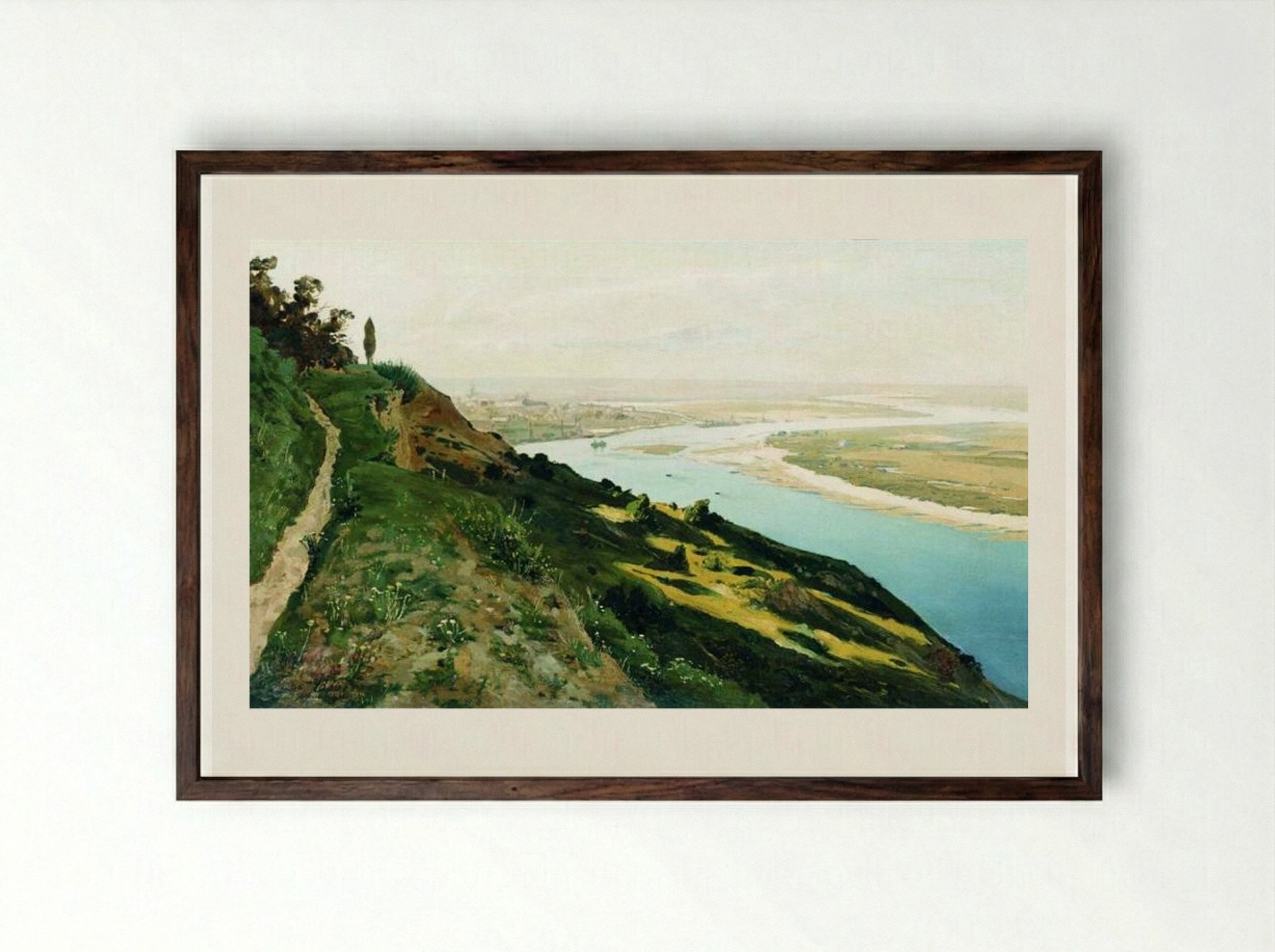 The Outskirts of Kyiv - Volodymyr Orlovsky - Framed Print Dark Wood