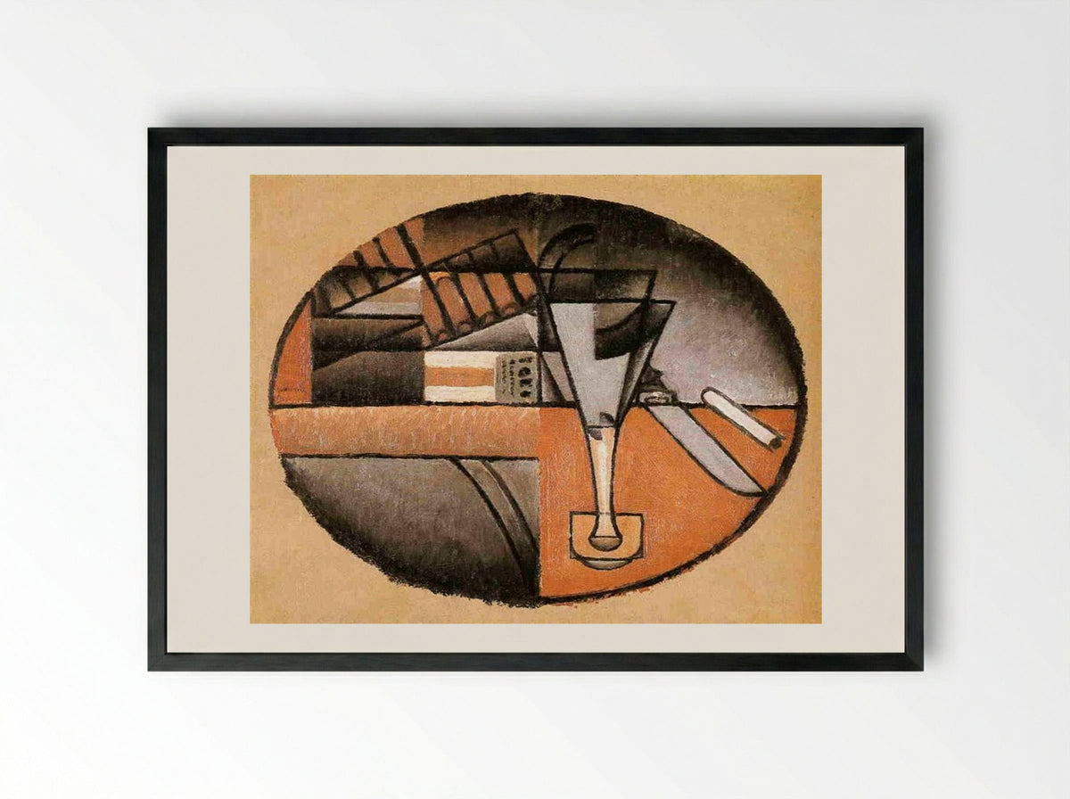 The Packet of Cigars - Juan Gris - Framed Print Black