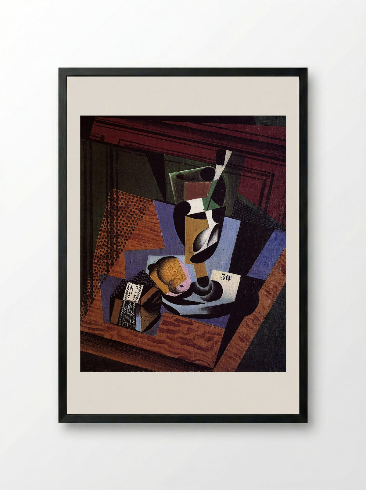The Packet of Tobacco - Juan Gris - Framed Print Black