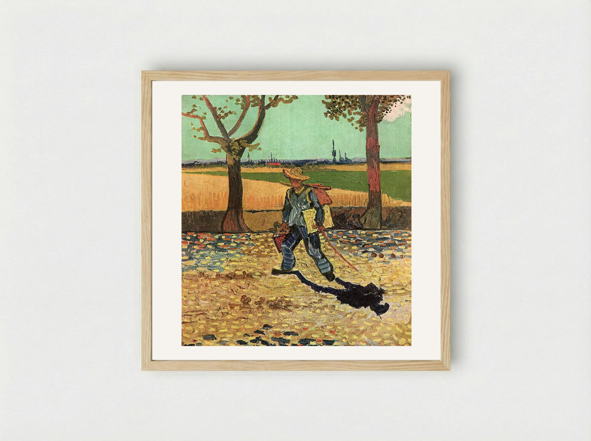 The Painter on His Way to Work - Vincent van Gogh - Framed Print Wood