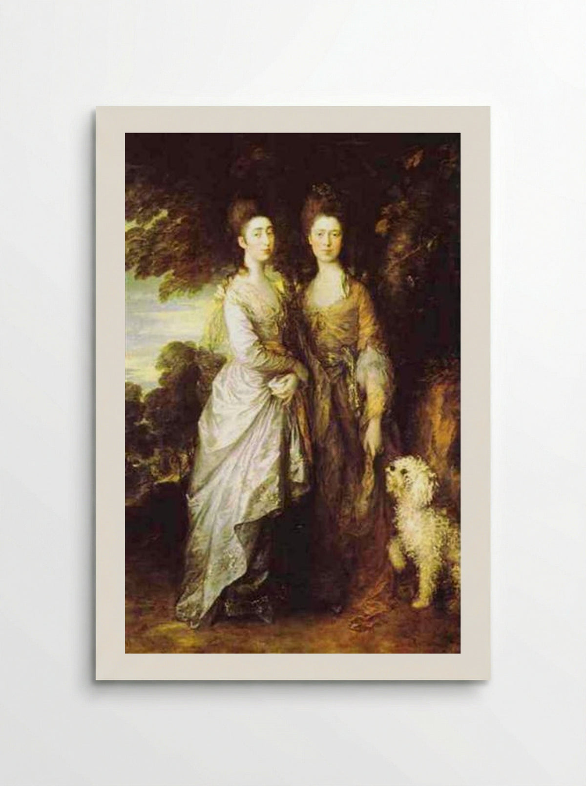 The Painter's Daughters Chasing a Butterfly - Thomas Gainsborough - Poster
