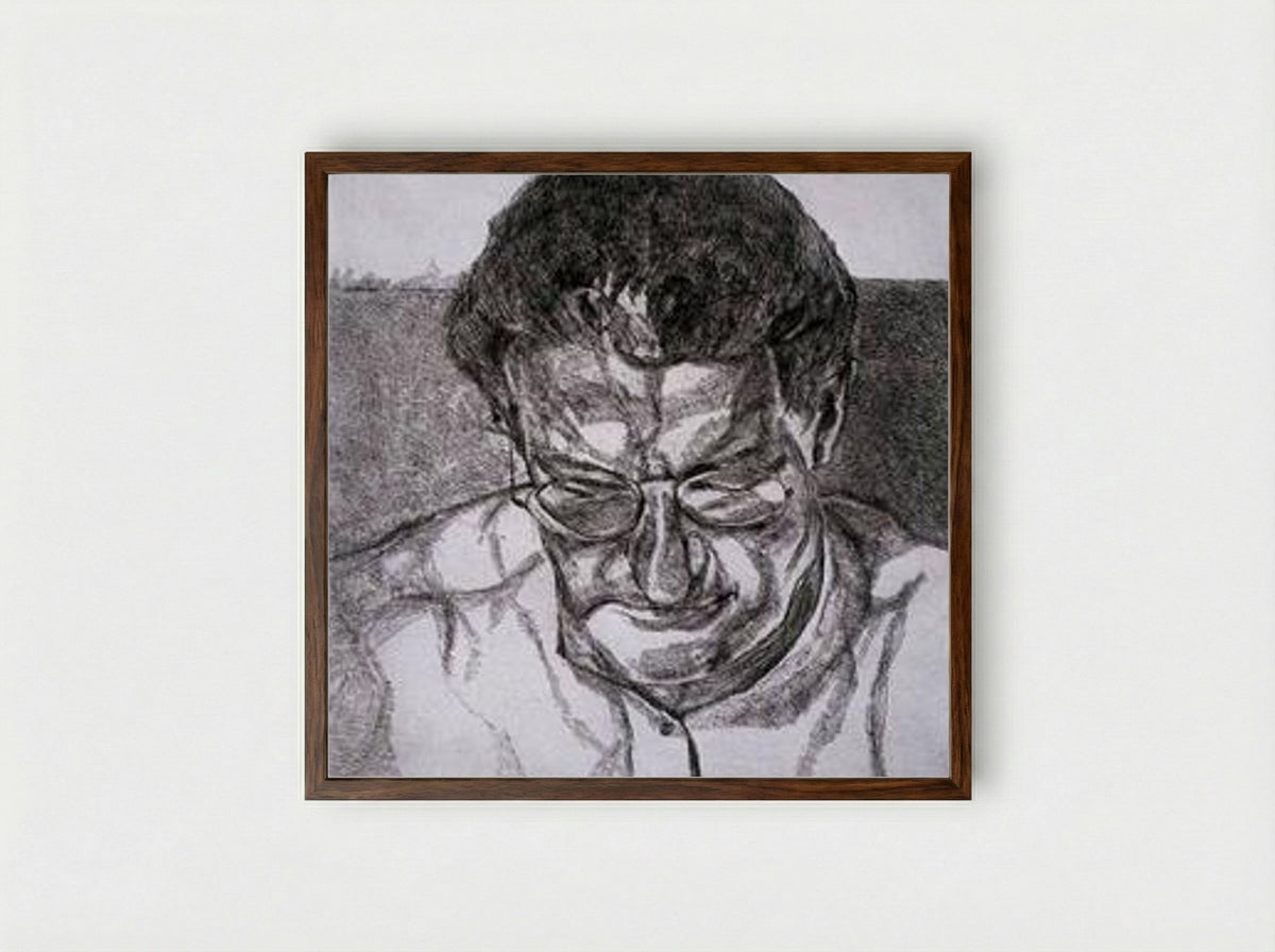 The Painter's Doctor - Lucian Freud - Framed Print Dark Wood