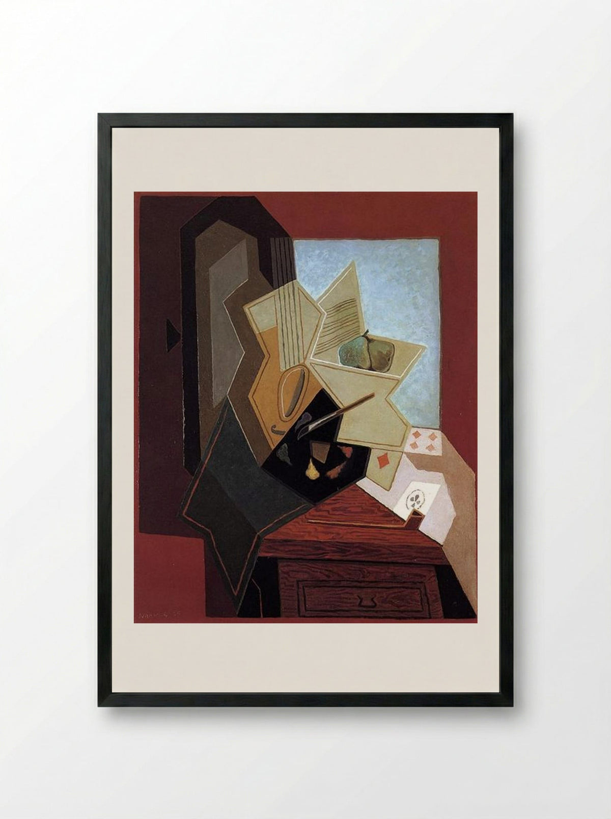 The Painter's Window - Juan Gris - Framed Print Black