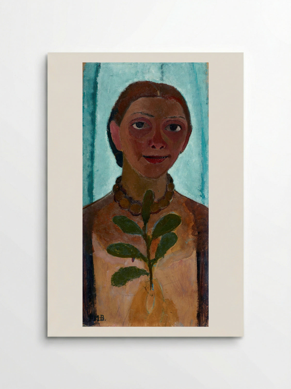 The Painter with Camellia Branch (Self-Portrait) - Paula Modersohn-Becker - Poster
