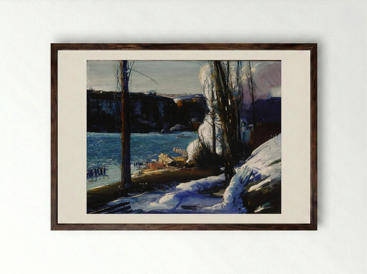The Palisades - George Bellows - Framed Print Dark Wood