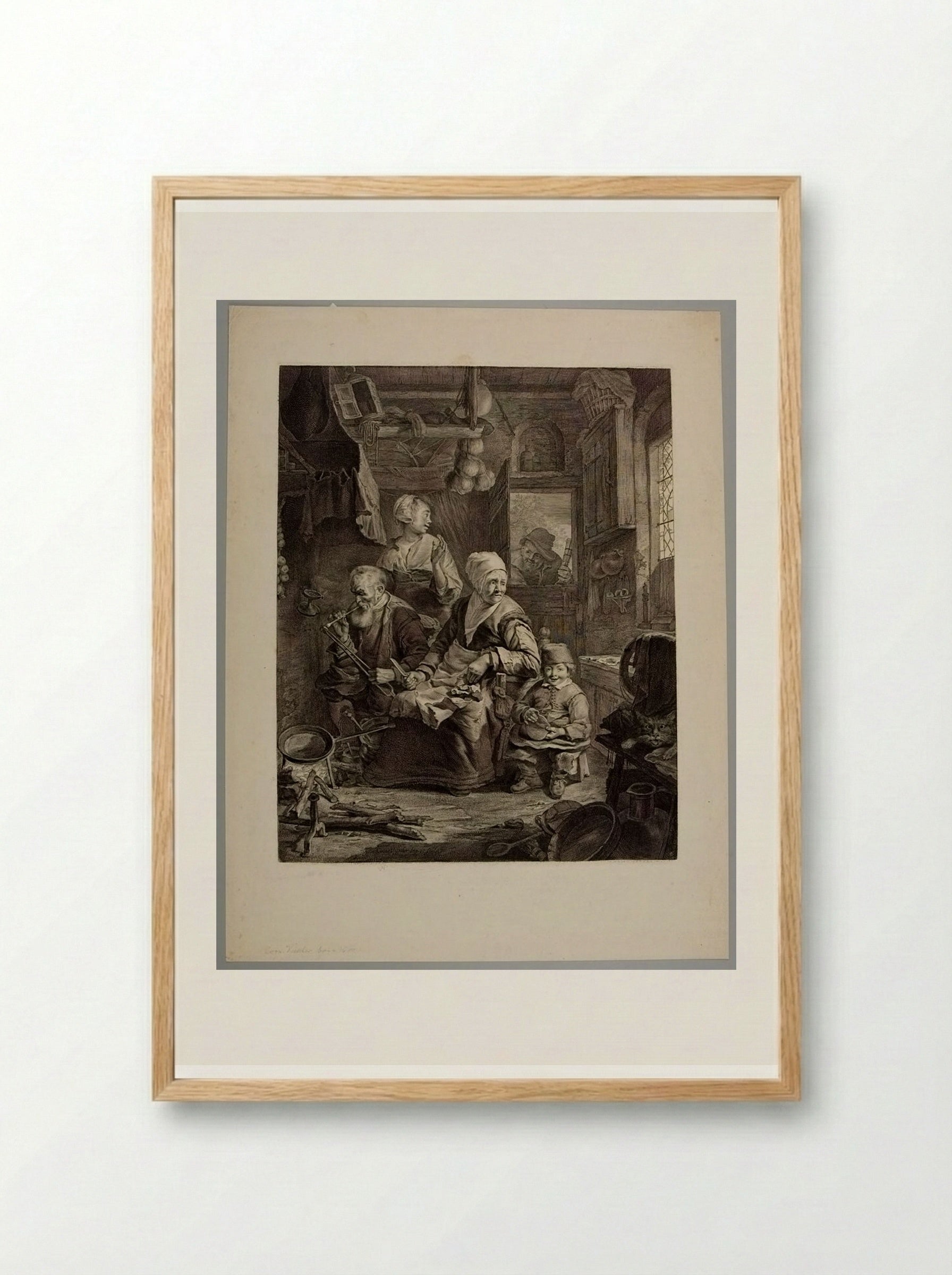 The Pancake Woman - Cornelis Visscher - Framed Print Wood