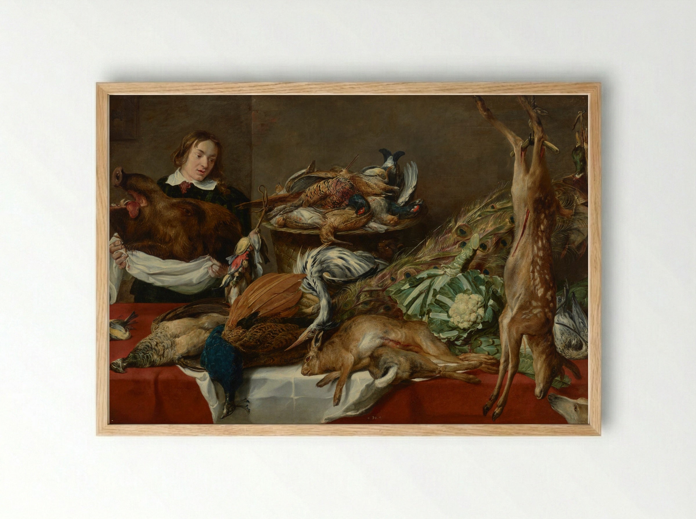 The Pantry - Frans Snyders - Framed Print Wood