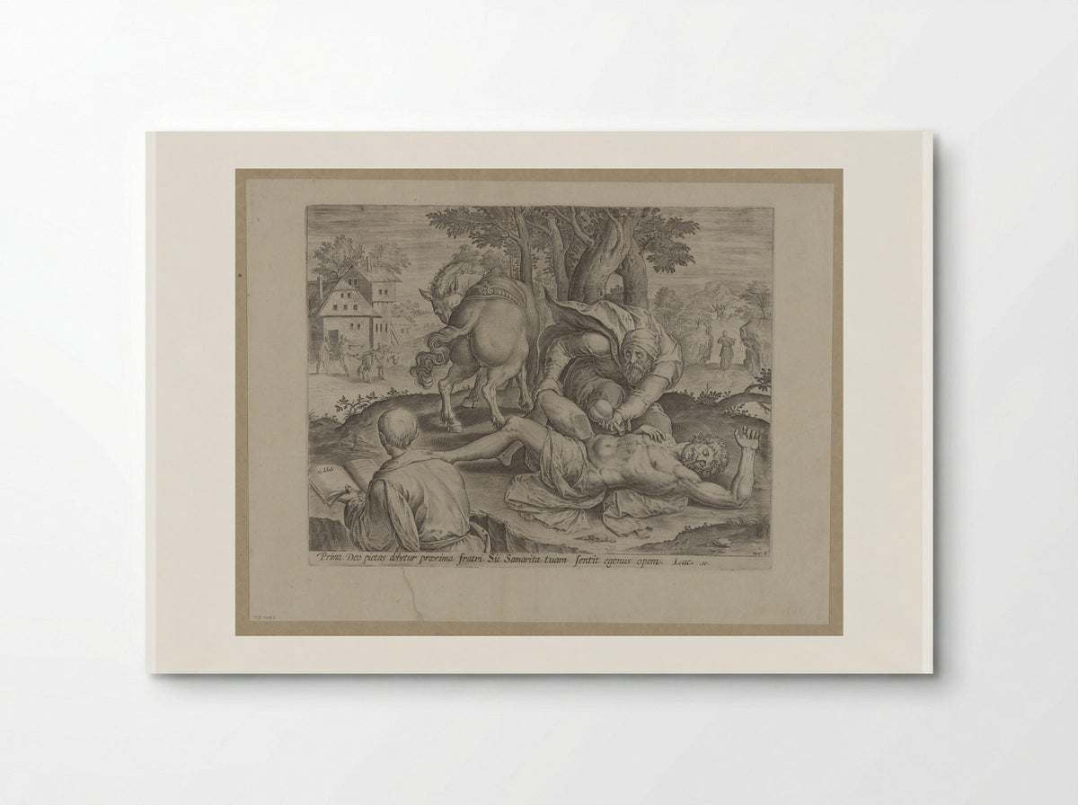 The Parable of the Good Samaritan - Hans Collaert the Elder - Poster