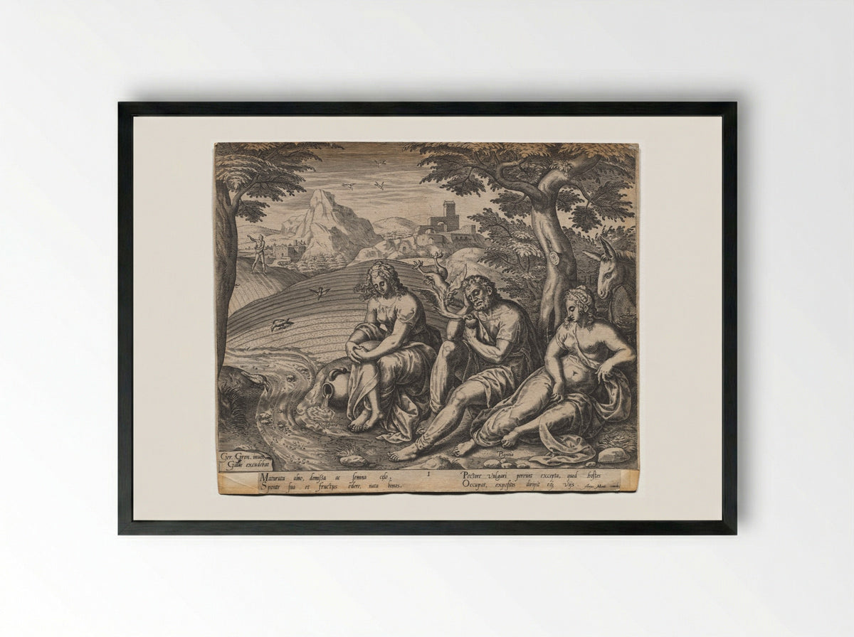 The Parable of the Sower and the Seed: The Seed Falling by the Way Side - Gerard van Groeningen - Framed Print Black