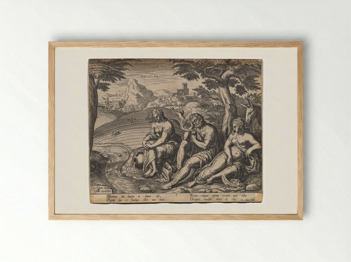 The Parable of the Sower and the Seed: The Seed Falling by the Way Side - Gerard van Groeningen - Framed Print Wood