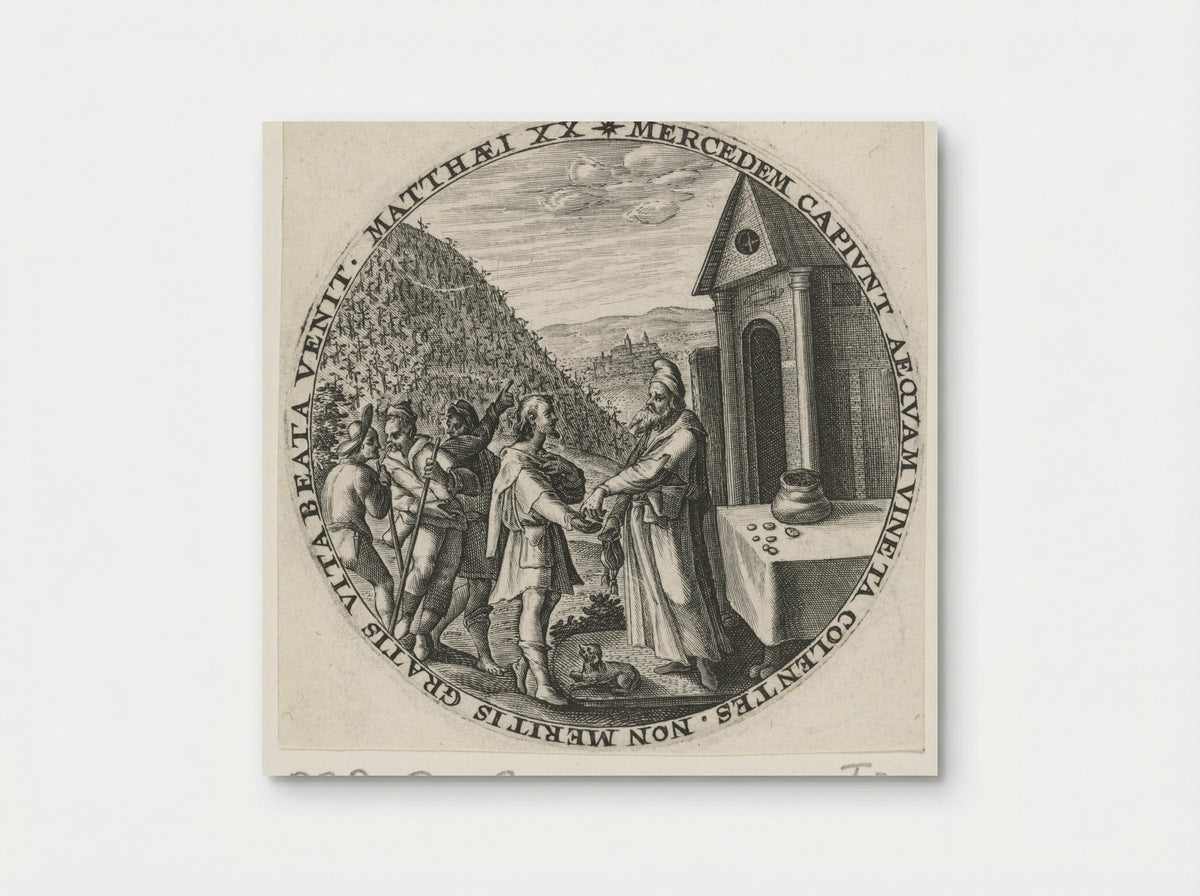 The Parable of the Workers in the Vineyard - Crispijn van de Passe (I) - Poster