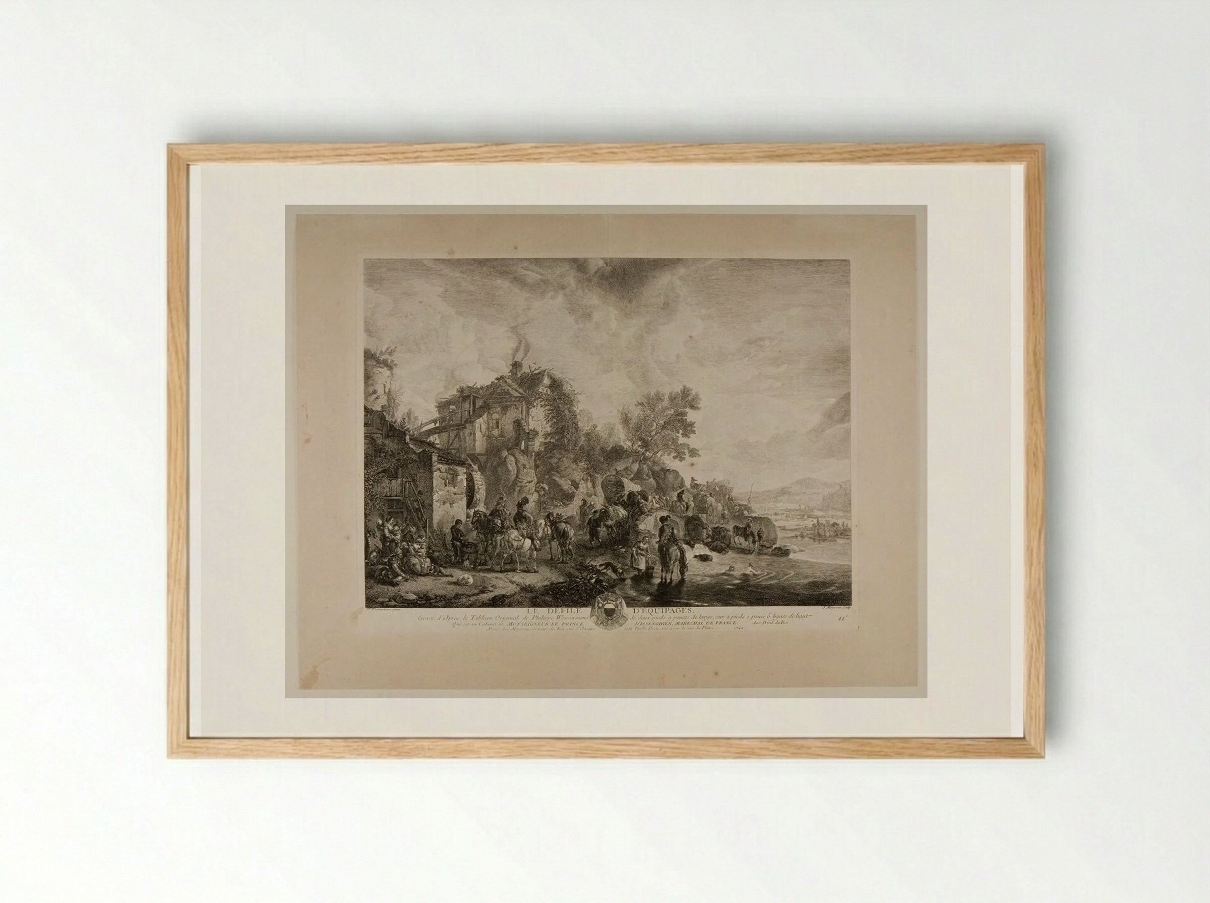 The Parade of Carriages - Jean Moyreau - Framed Print Wood