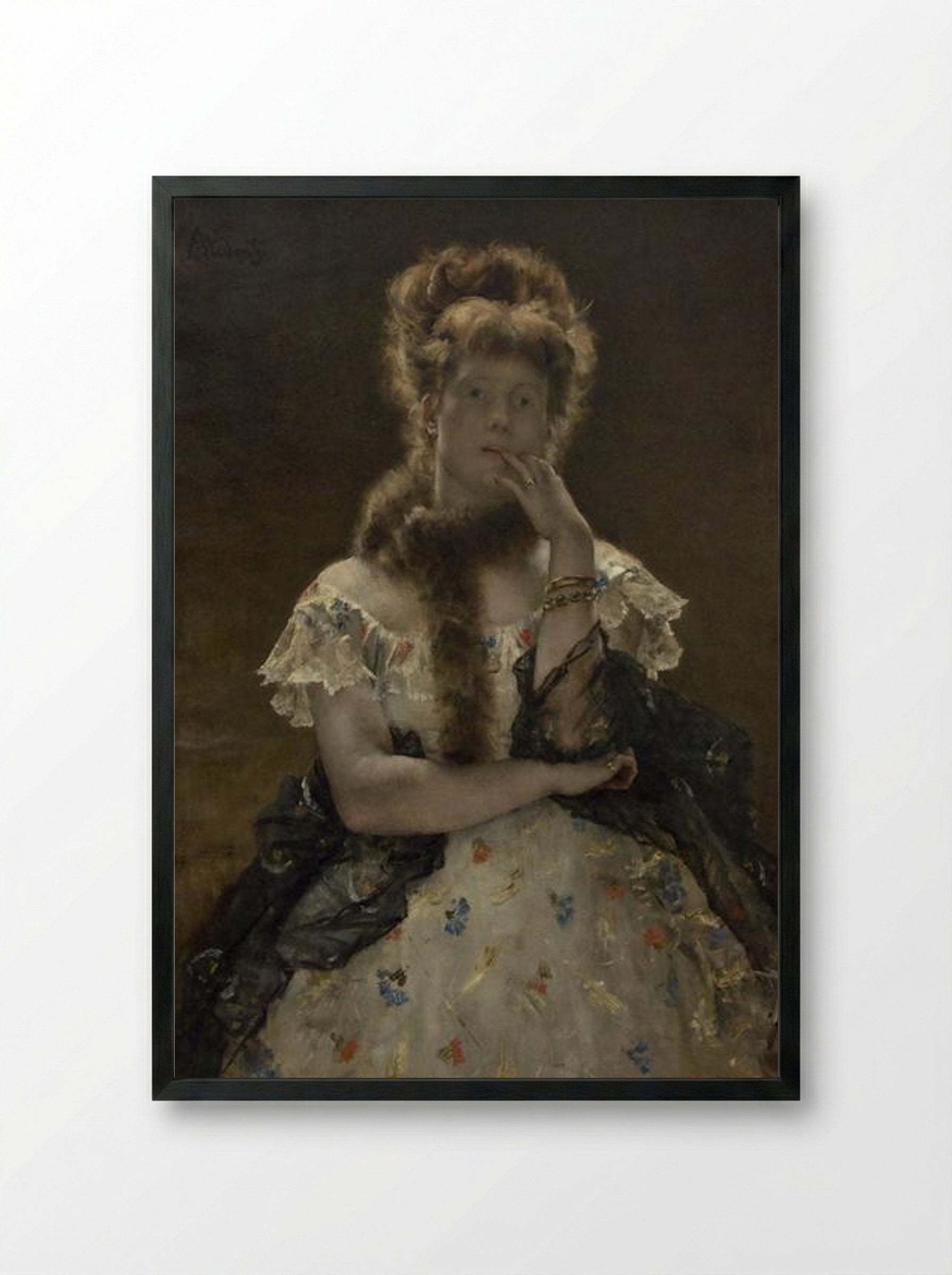 The Paris Sphinx - Alfred Stevens - Framed Print Black